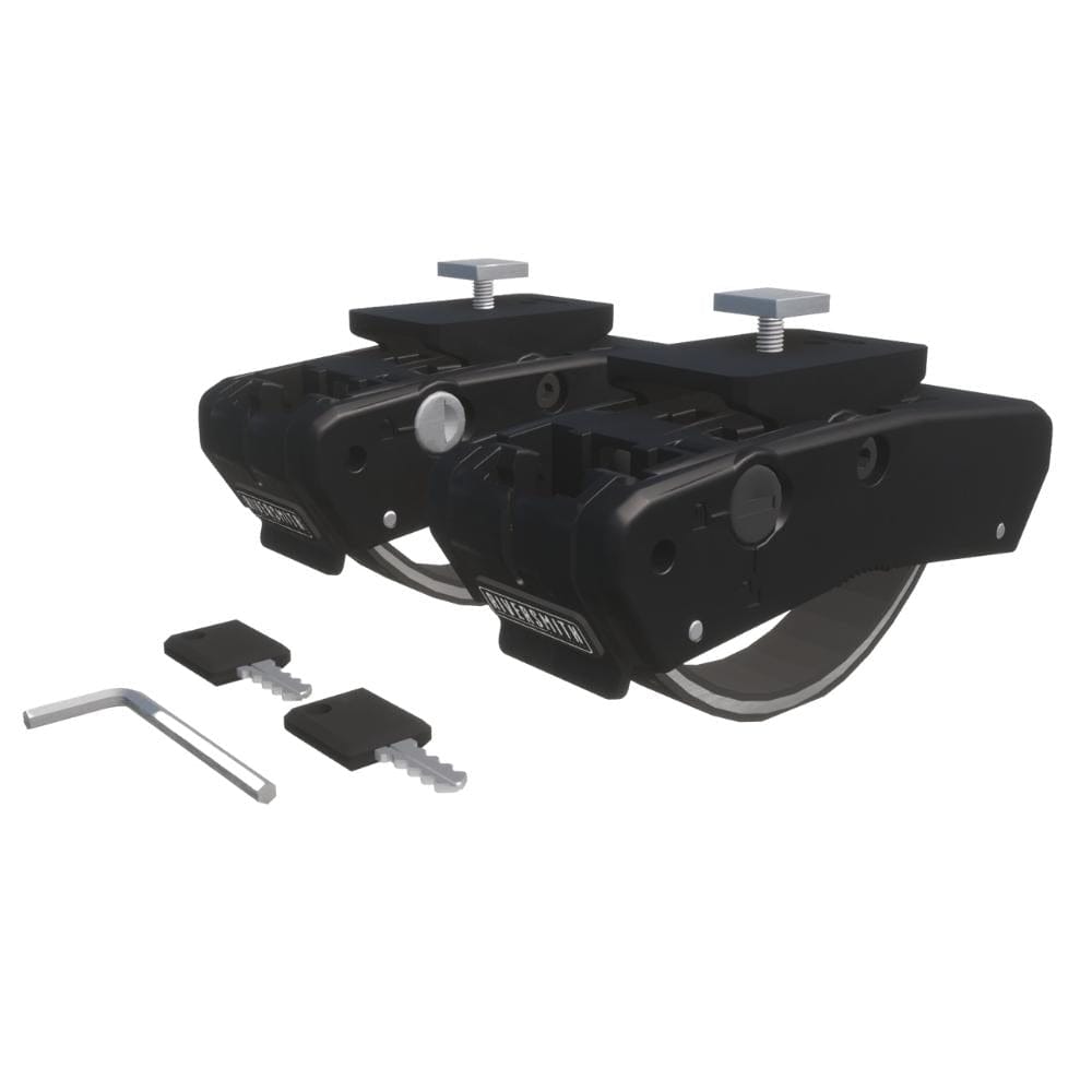Riversmith Quick Release Mount black rod rack clamp with silver hardware and adjustment wrench included