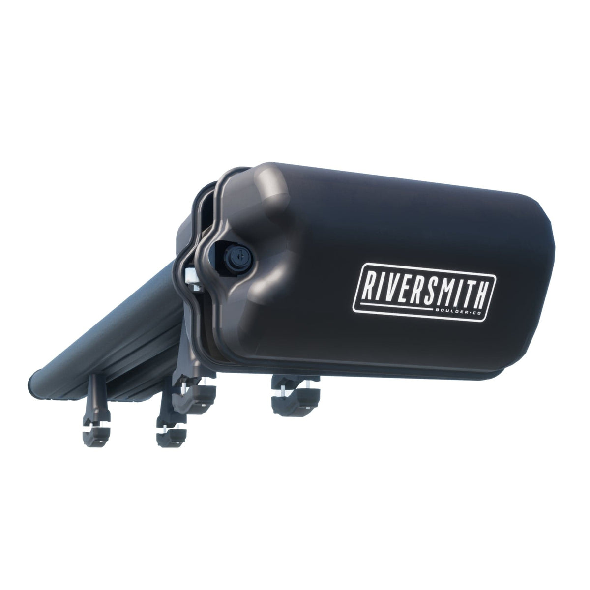 Riversmith ShortCut black river quiver vehicle fishing rod rack with mounting brackets and control dial