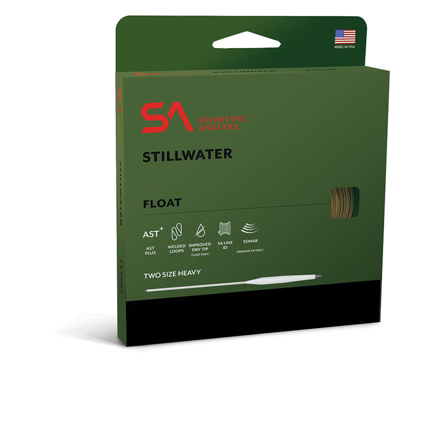 Scientific Anglers Stillwater Float Fly Line retail box in green Stillwater packaging