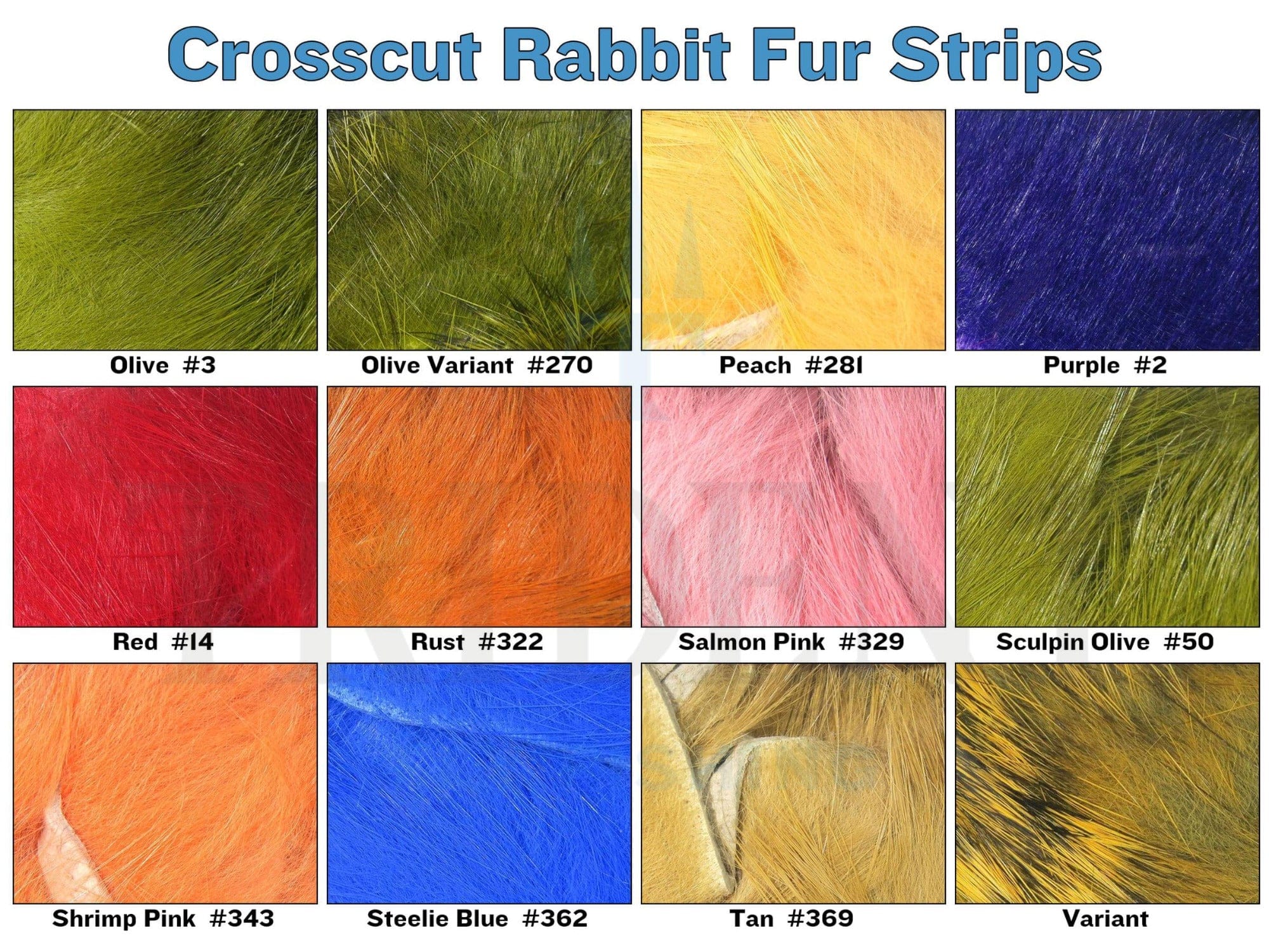 Spirit River UV2 Crosscut Rabbit Fur Strips