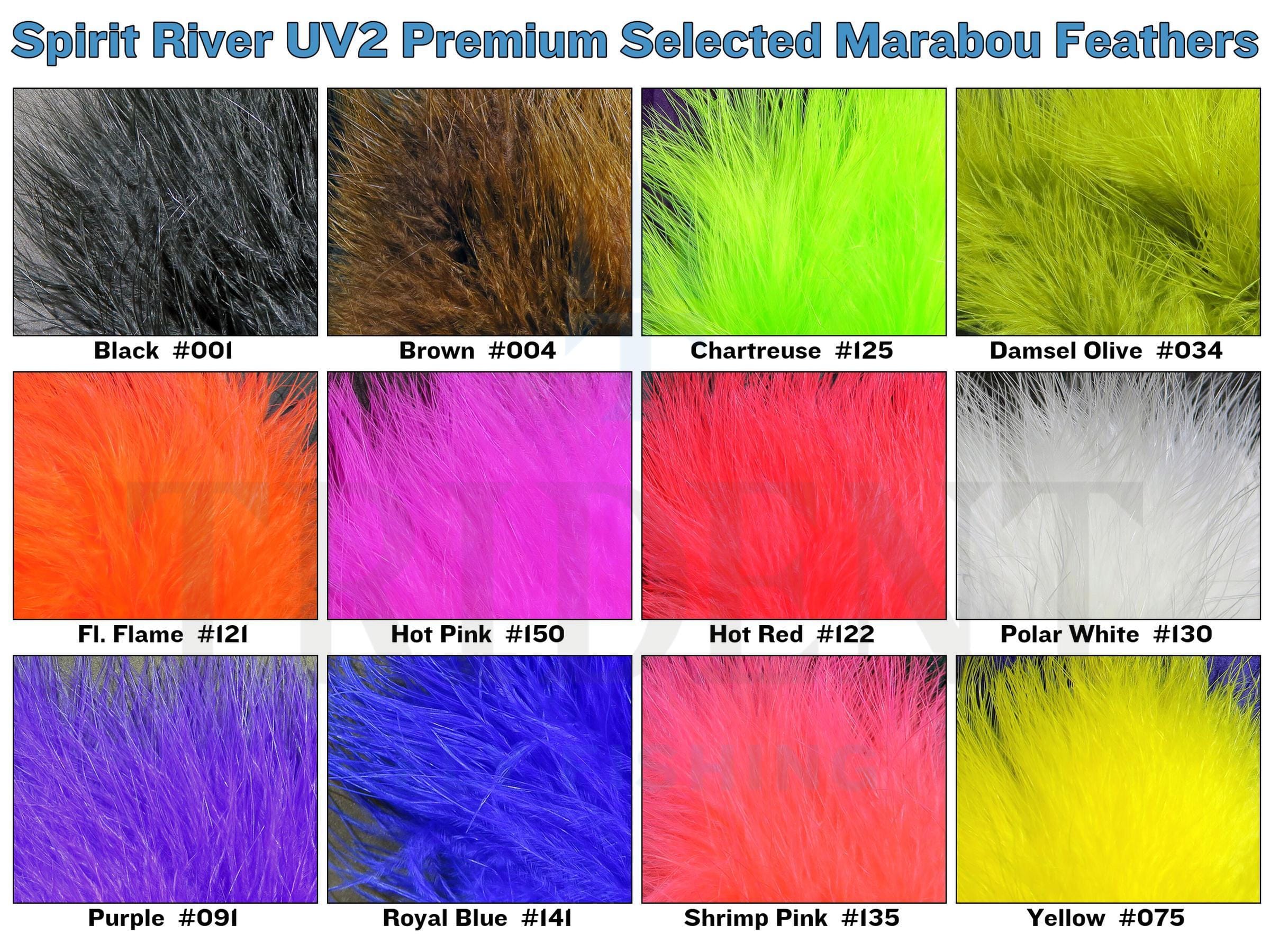 Spirit River UV2 Premium Selected Marabou Feathers