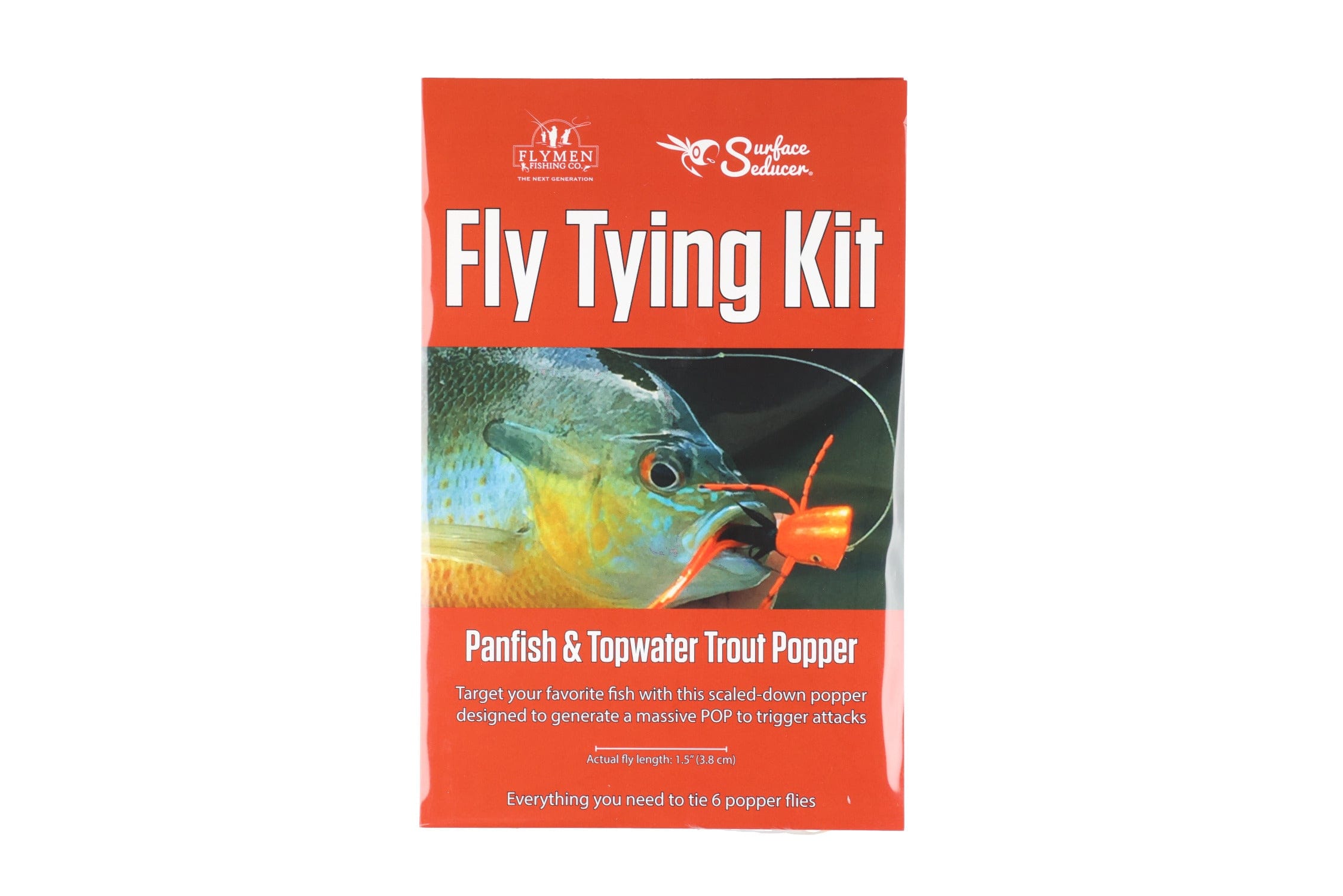 Surface Seducer Panfish/Topwater Trout Popper Fly Tying Kit
