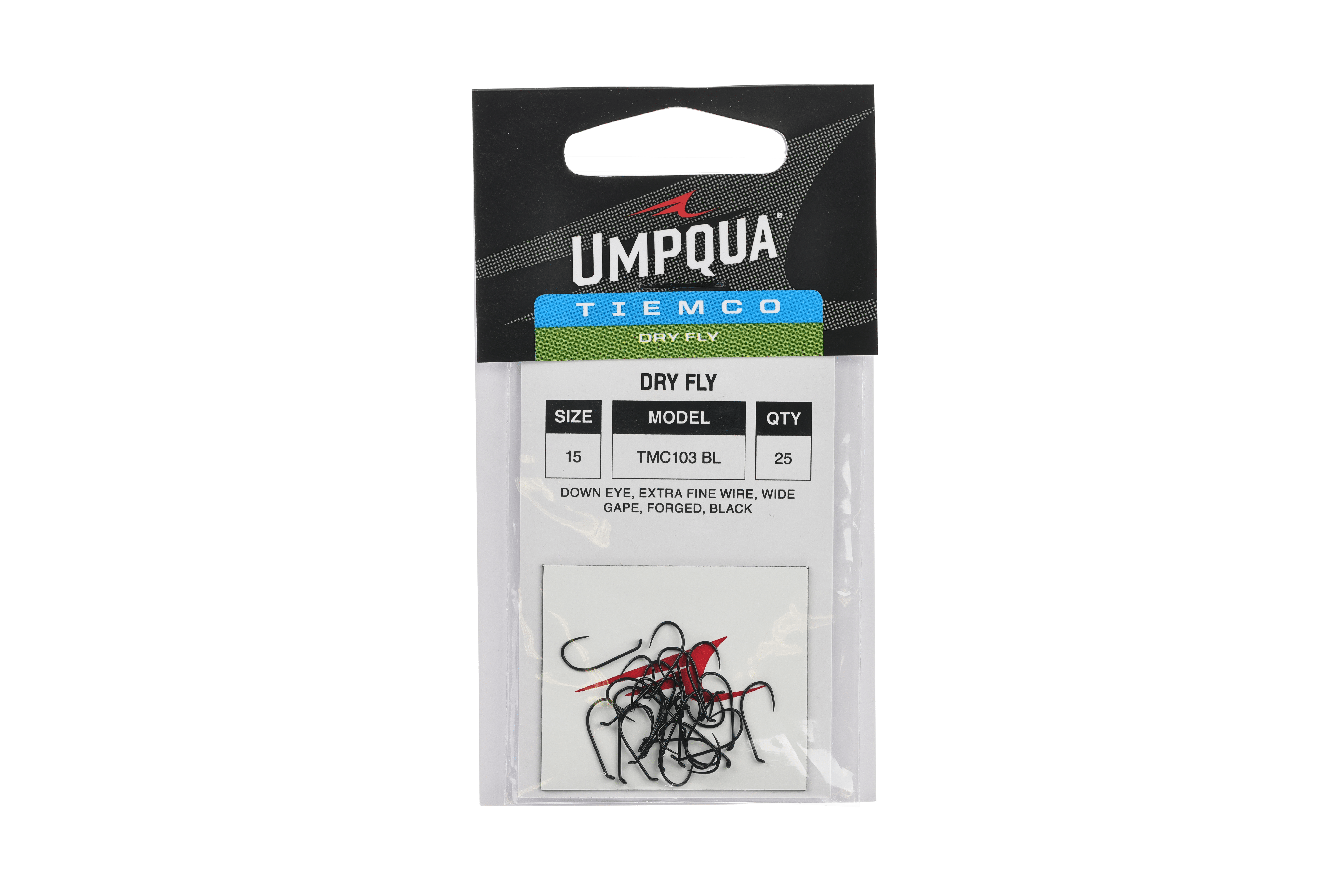 Tiemco TMC 103BL Black Barbless Dry Fly Hooks