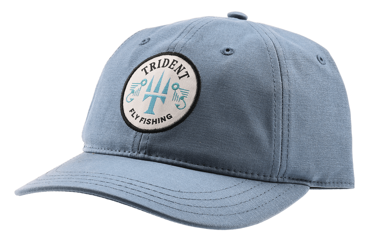 Trident Fly Fishing Dad Hat - Steel Blue