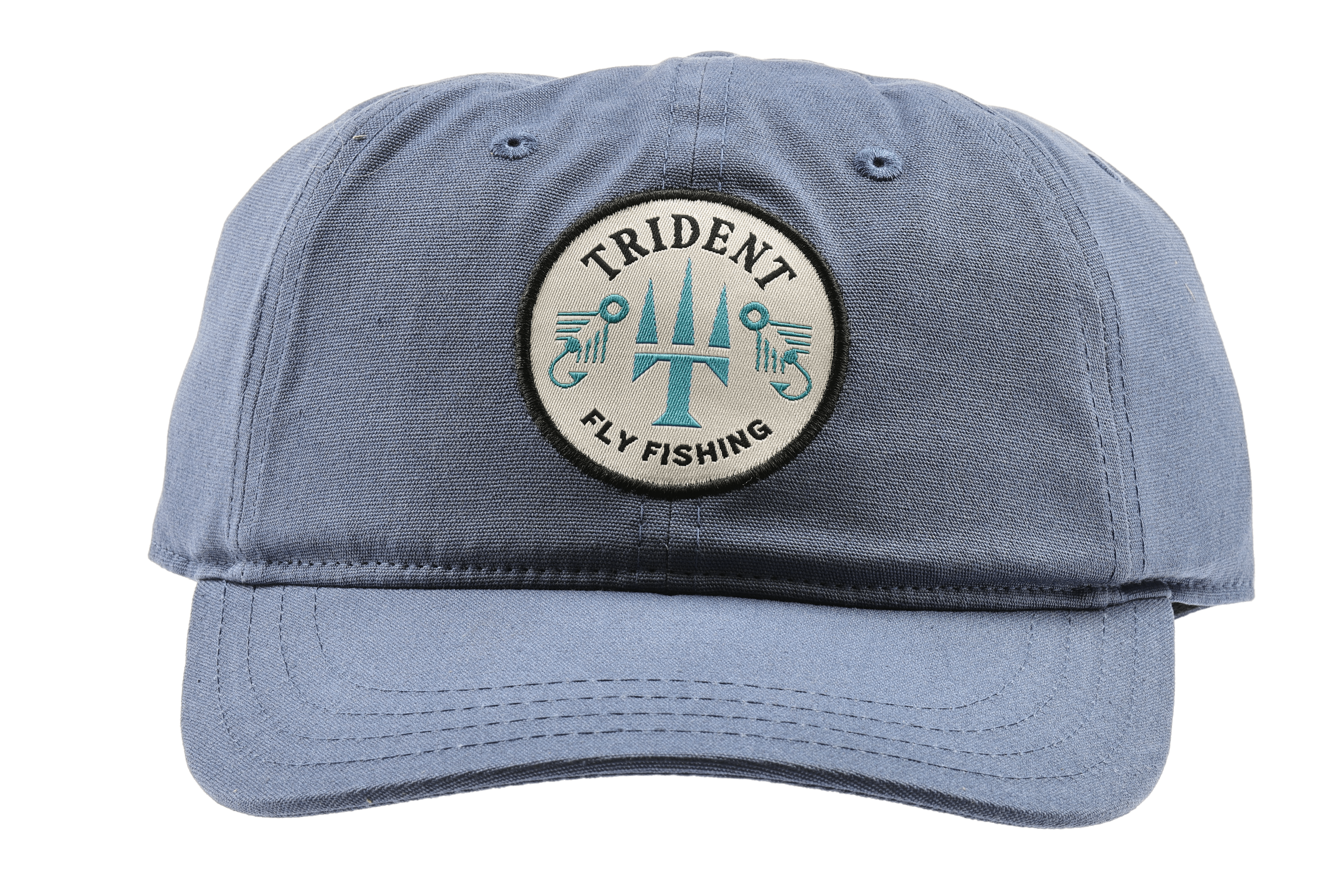 Trident Fly Fishing Dad Hat - Light Blue Gray