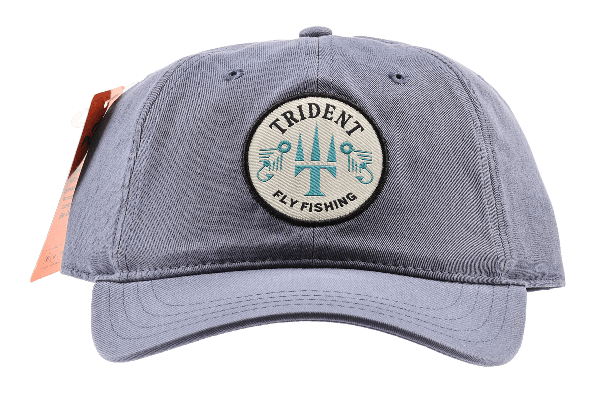 Trident Fly Fishing Dad Hat - Cool Gray
