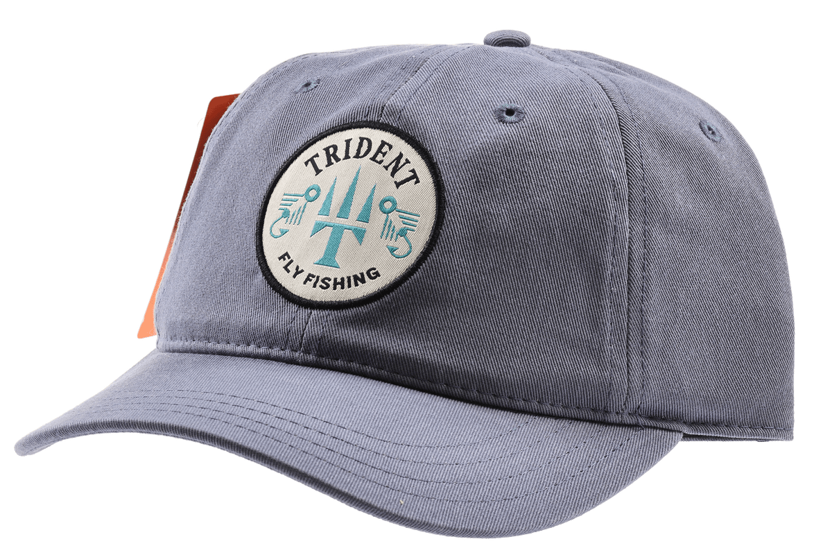 Trident Fly Fishing Dad Hat - Cool Gray
