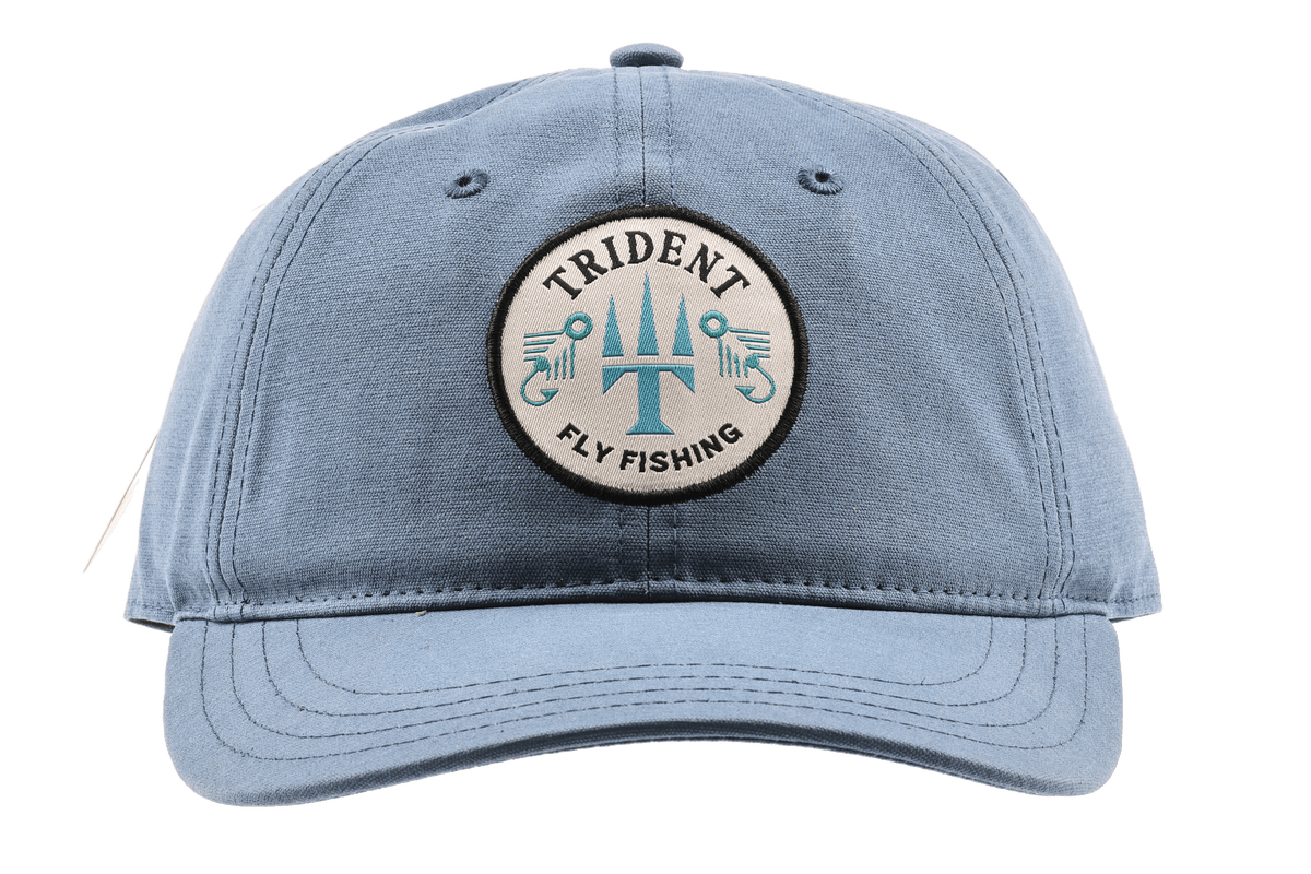 Trident Fly Fishing Dad Hat - Steel Blue