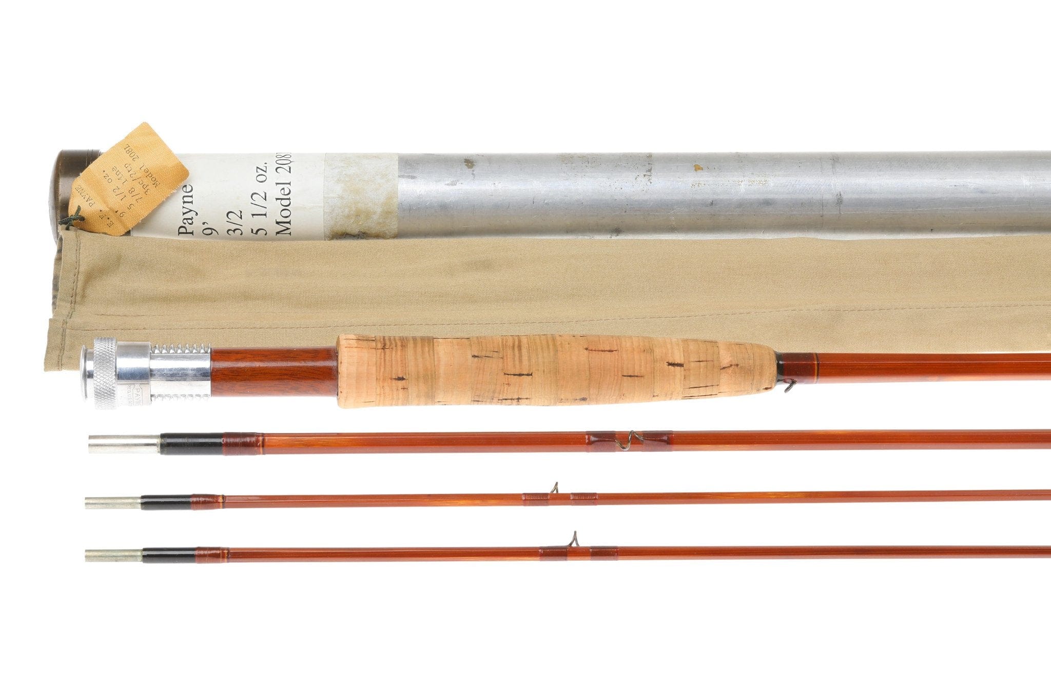 E.F. Payne 208L 9ft 3/2 5.5oz 7/8wt Bamboo Fly Rod