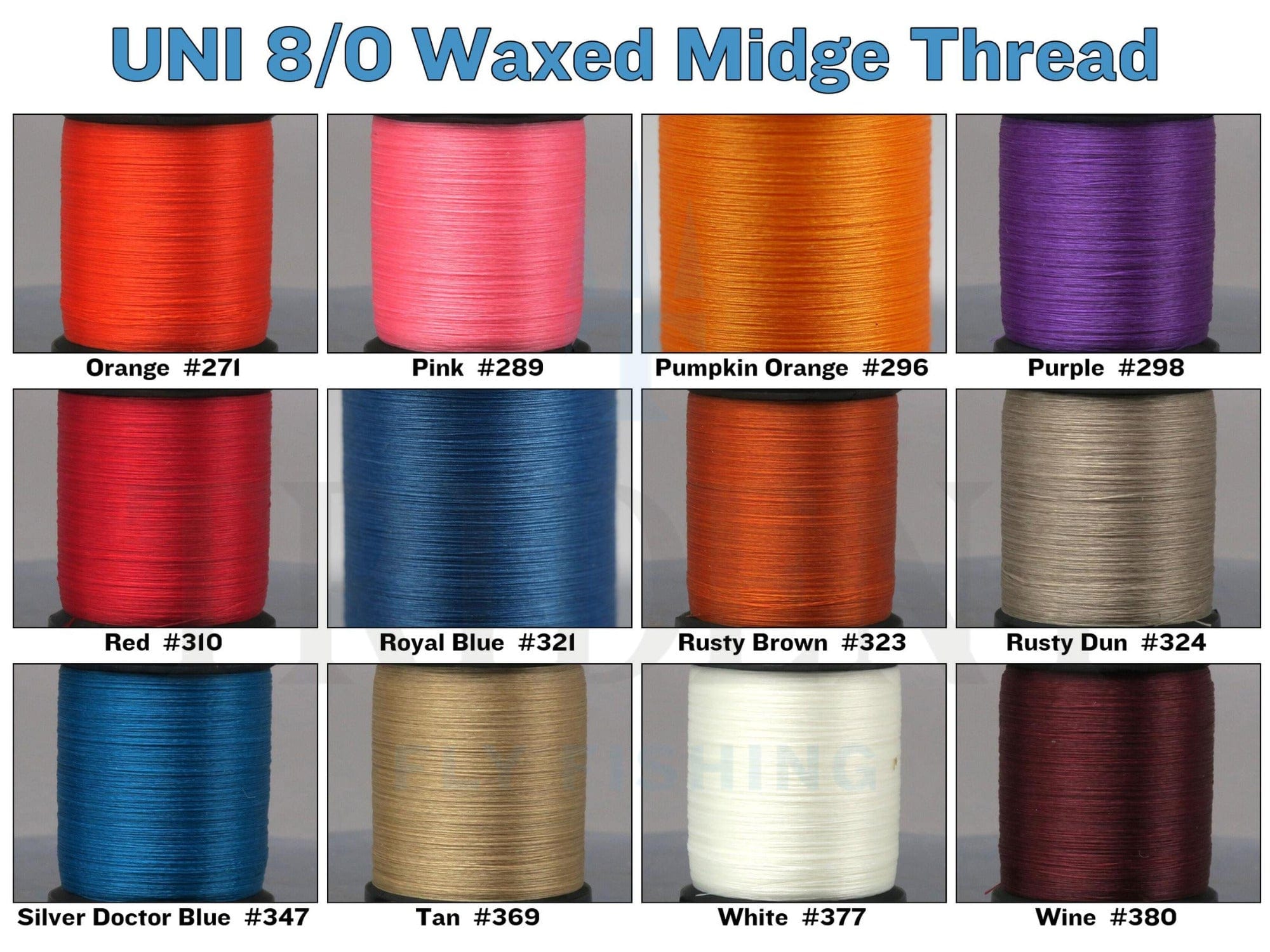 UNI 8/0 Waxed Midge Thread