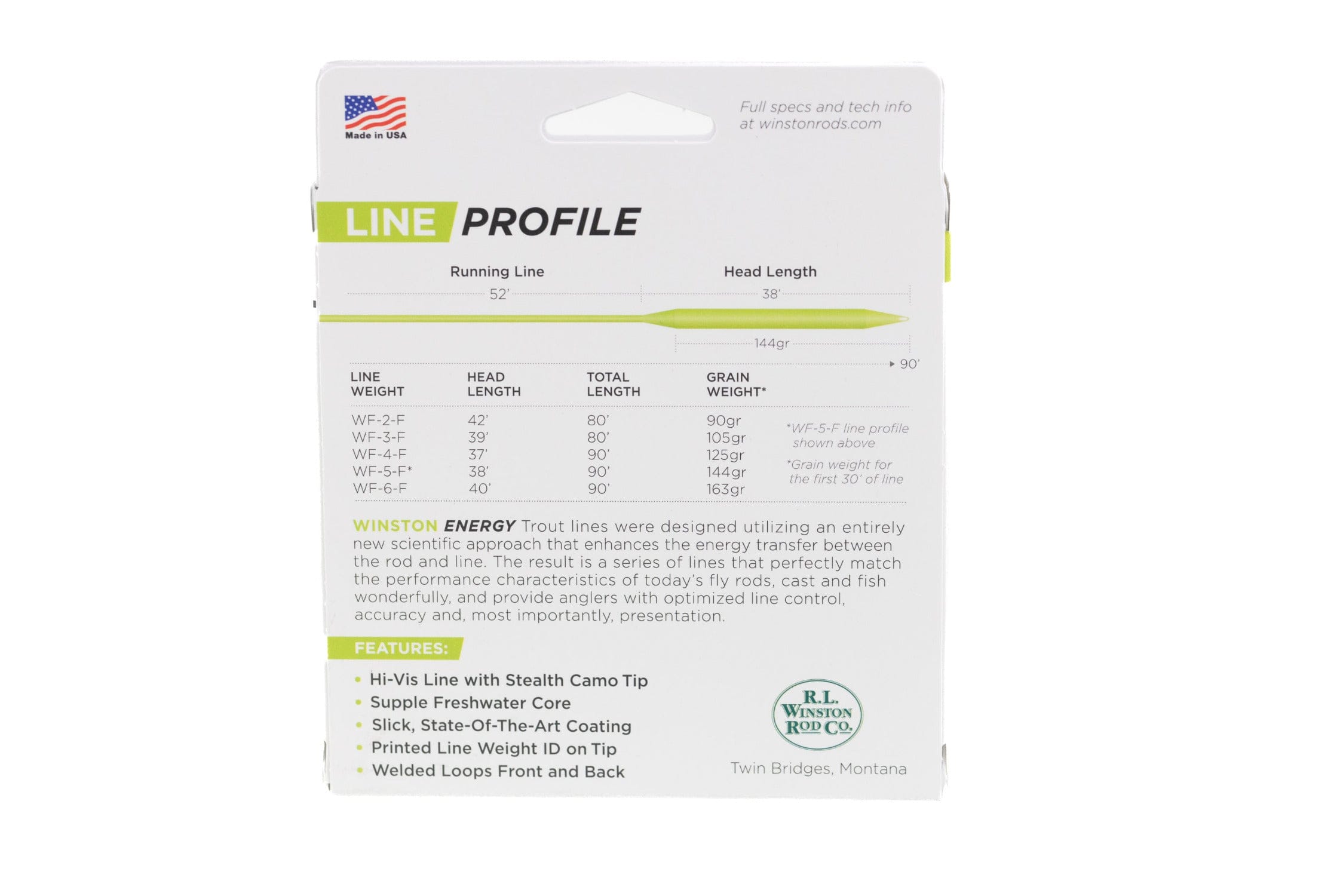 Winston Energy Trout Fly Line