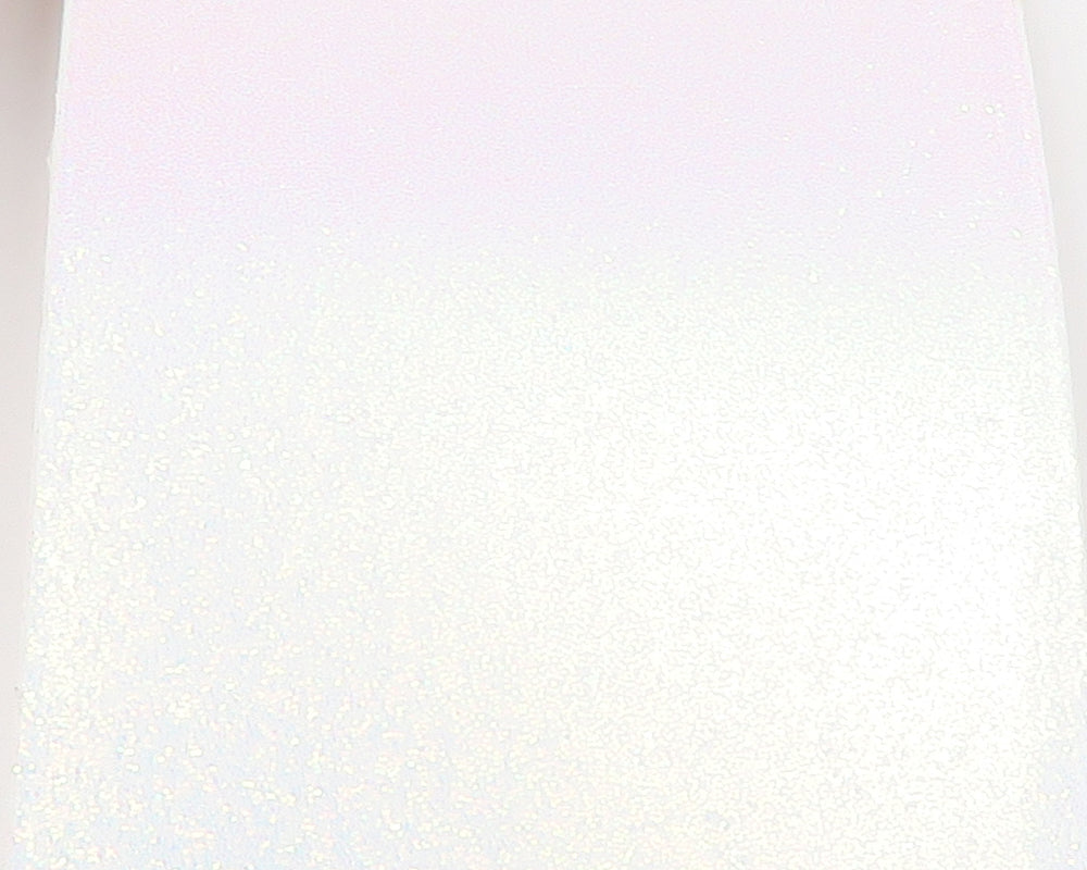 Pearl white iridescent synthetic crystal skin sheet with subtle holographic sparkle for fly tying