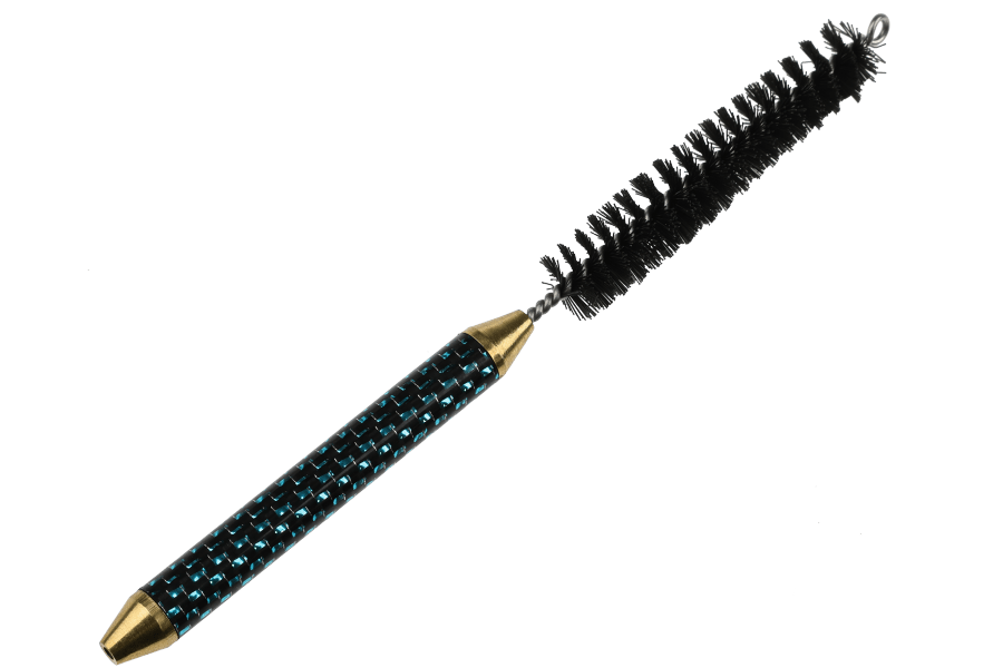 Dr. Slick Jumbo Carbon Fiber Dubbing Brush with black bristles and brass ferrules for fly tying