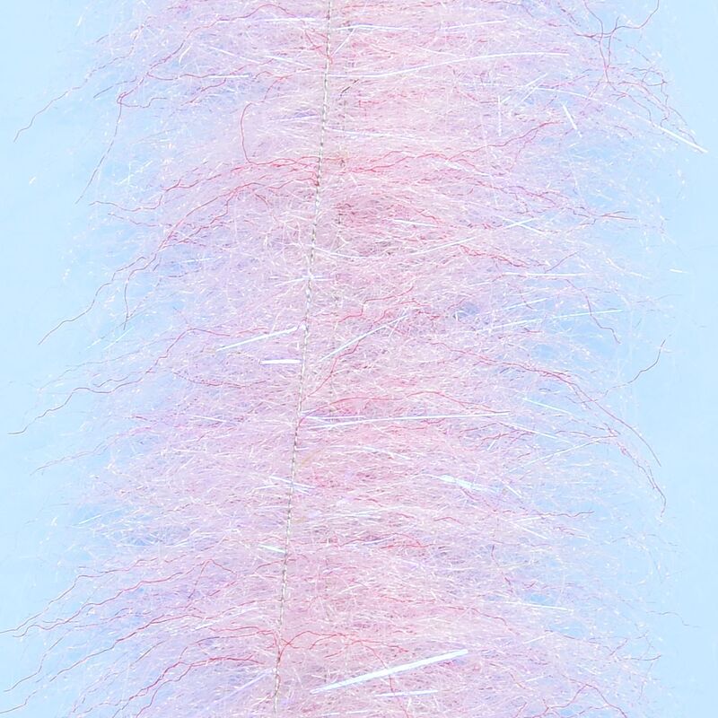Enrico Puglisi Shrimp Dub Brush in pale pink with iridescent synthetic fibers and long fuzzy dubbing for fly tying