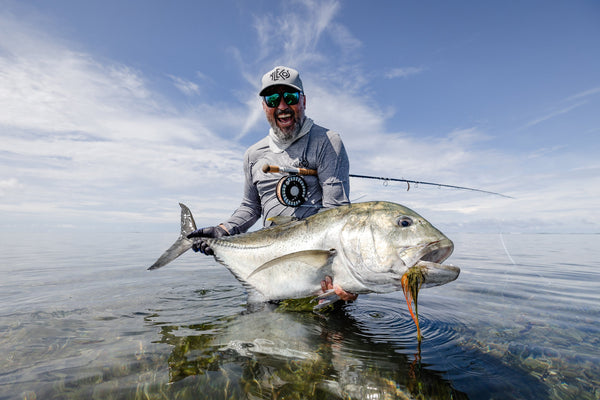 Giant trevally caught at Providence Atoll