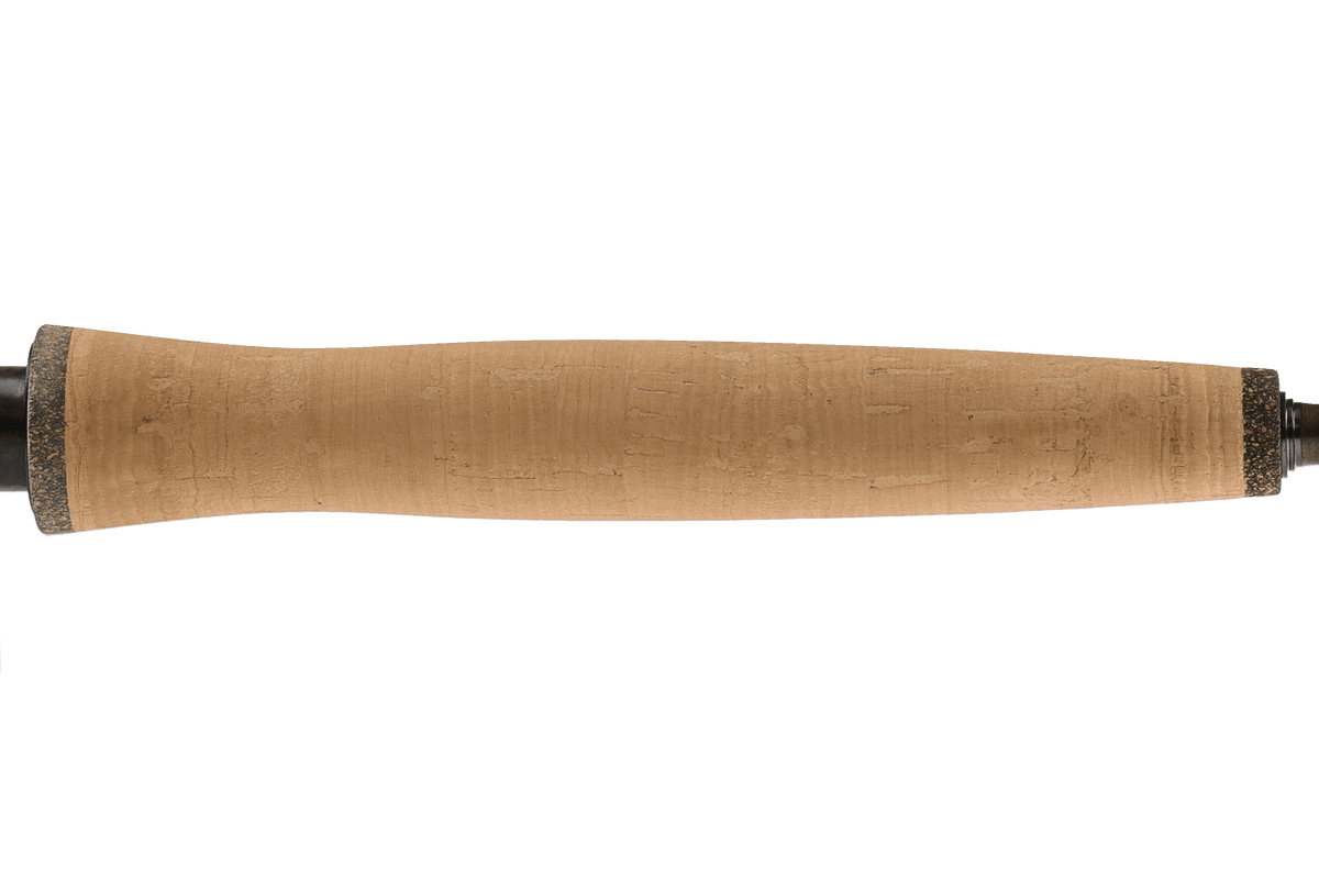Greys Stream-Flex fly rod cork handle with dark ferrules and black reel seat hardware
