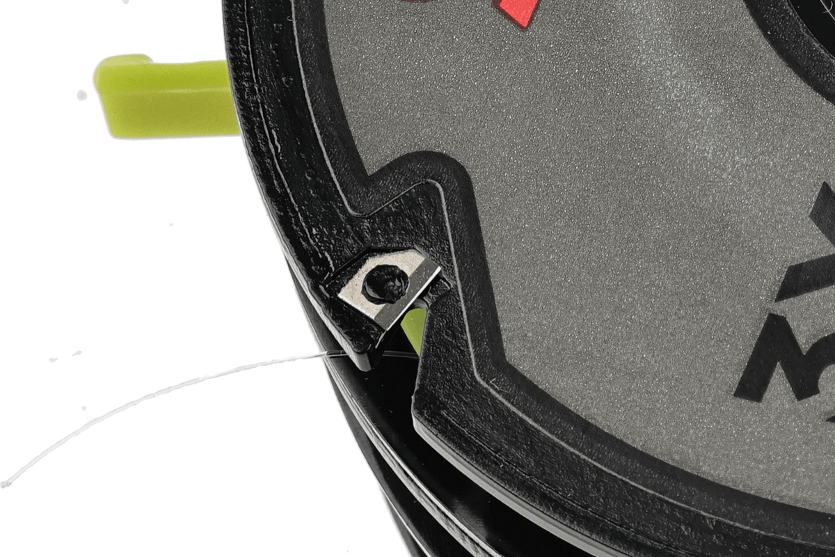 Scientific Anglers Absolute Fluorocarbon trout tippet spool with lime green dispenser and white leader line