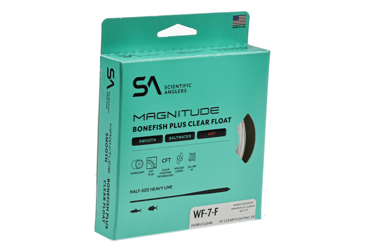 Scientific Anglers Magnitude Smooth Bonefish Plus Clear Float Fly Line WF-7-F in turquoise packaging