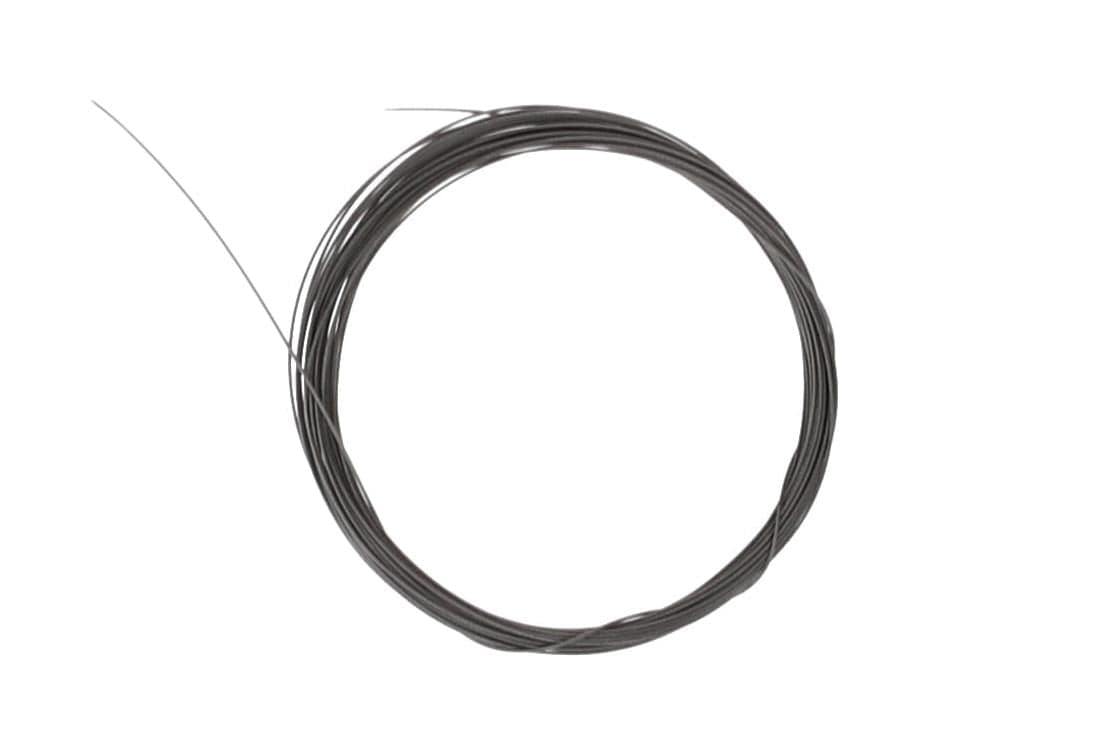 Ahrex 7x7 Predator braided stainless steel wire coil, dark gray, fine multi-strand fly tying wire
