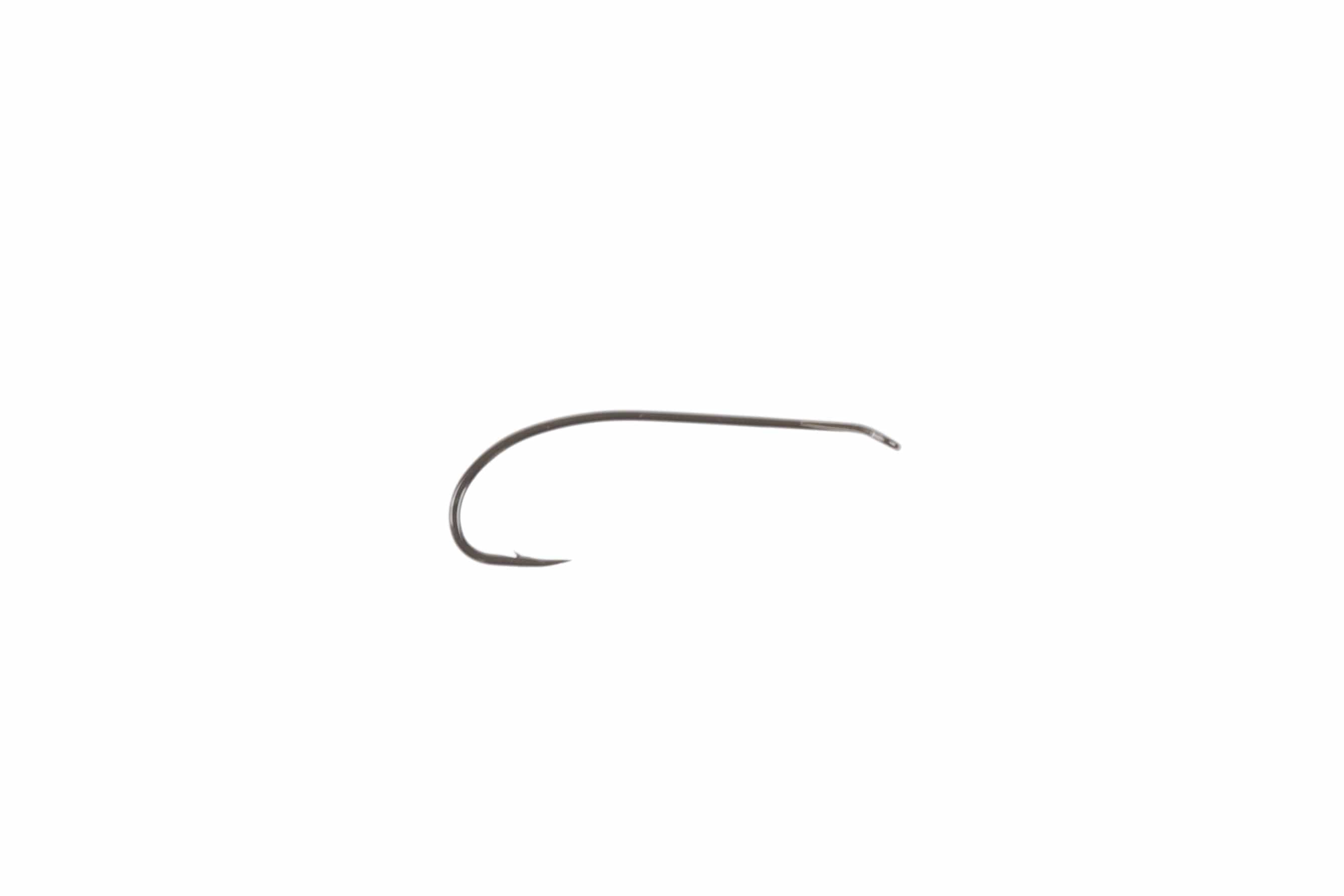 Ahrex AHR418 Bomber fly tying hook, dark bronze curved hook with short shank, slim eye and sharp point