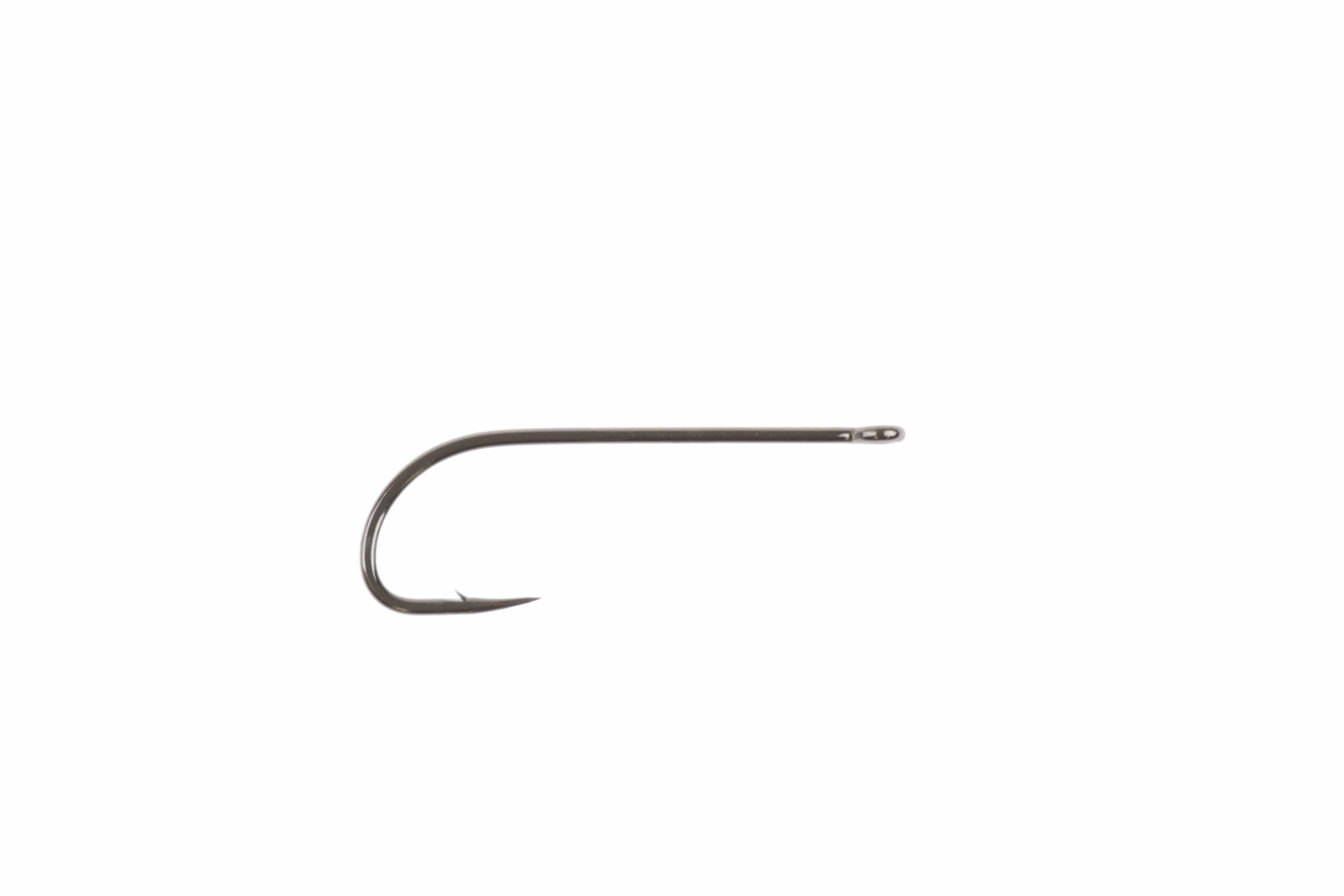 Ahrex Patagon Bos Taurus long-shank streamer hook with straight eye, dark nickel finish for fly tying