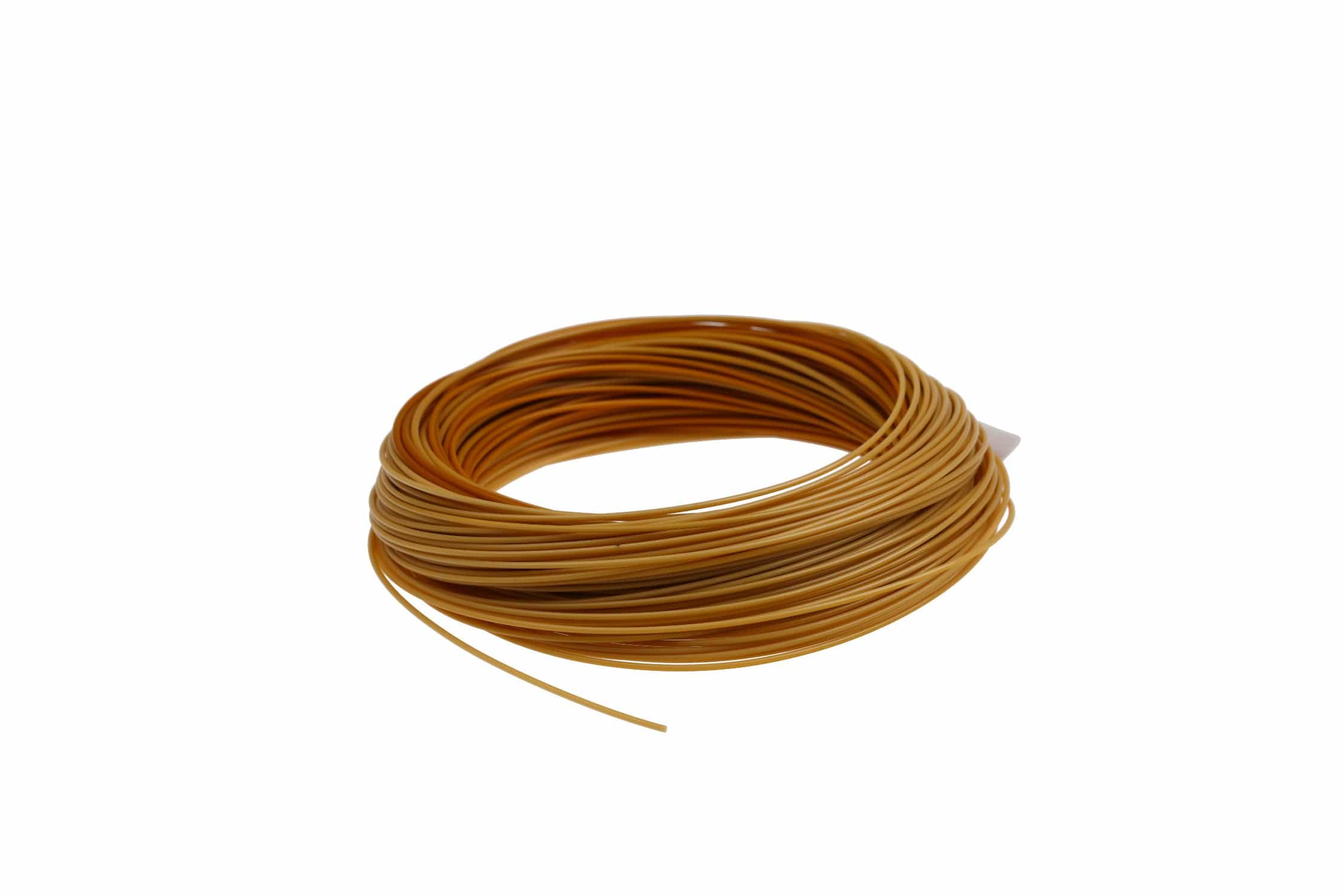 Airflo Sixth Sense 2 intermediate fly line coiled in caramel tan, smooth PVC-coated fly line for freshwater casting