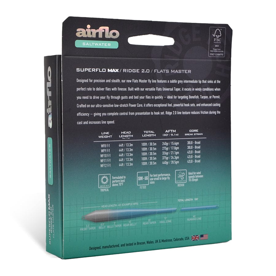 Airflo Superflo Max Ridge 2.0 Flats Master Saltwater Fly Line