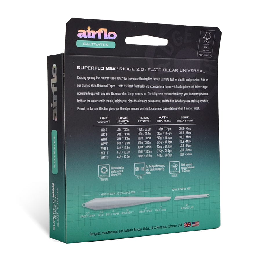 Airflo Superflo Max Ridge 2.0 Flats Universal Saltwater Fly Line
