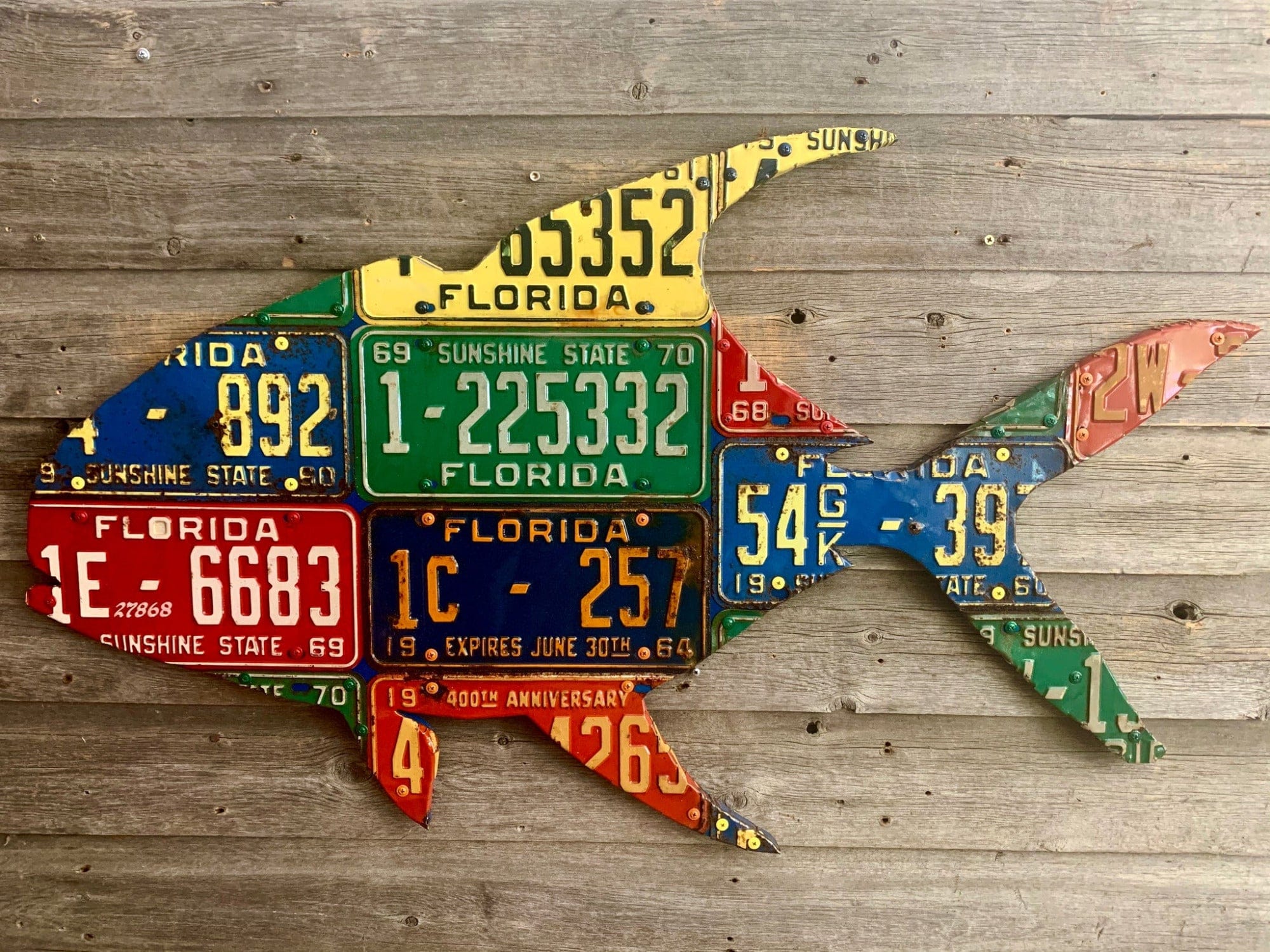 Antique Florida Permit License Plate Artwork - Image 1
