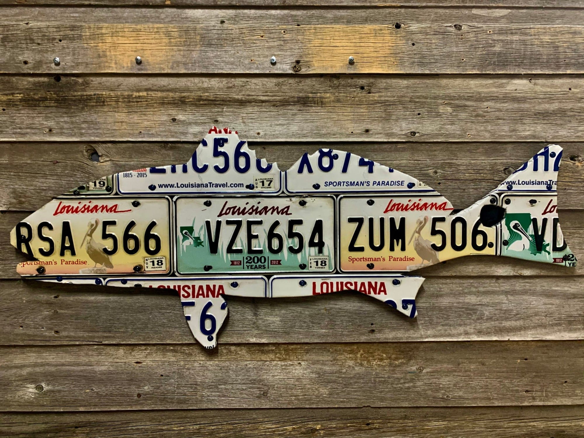 Louisiana Redfish License Plate Artwork - Image 1