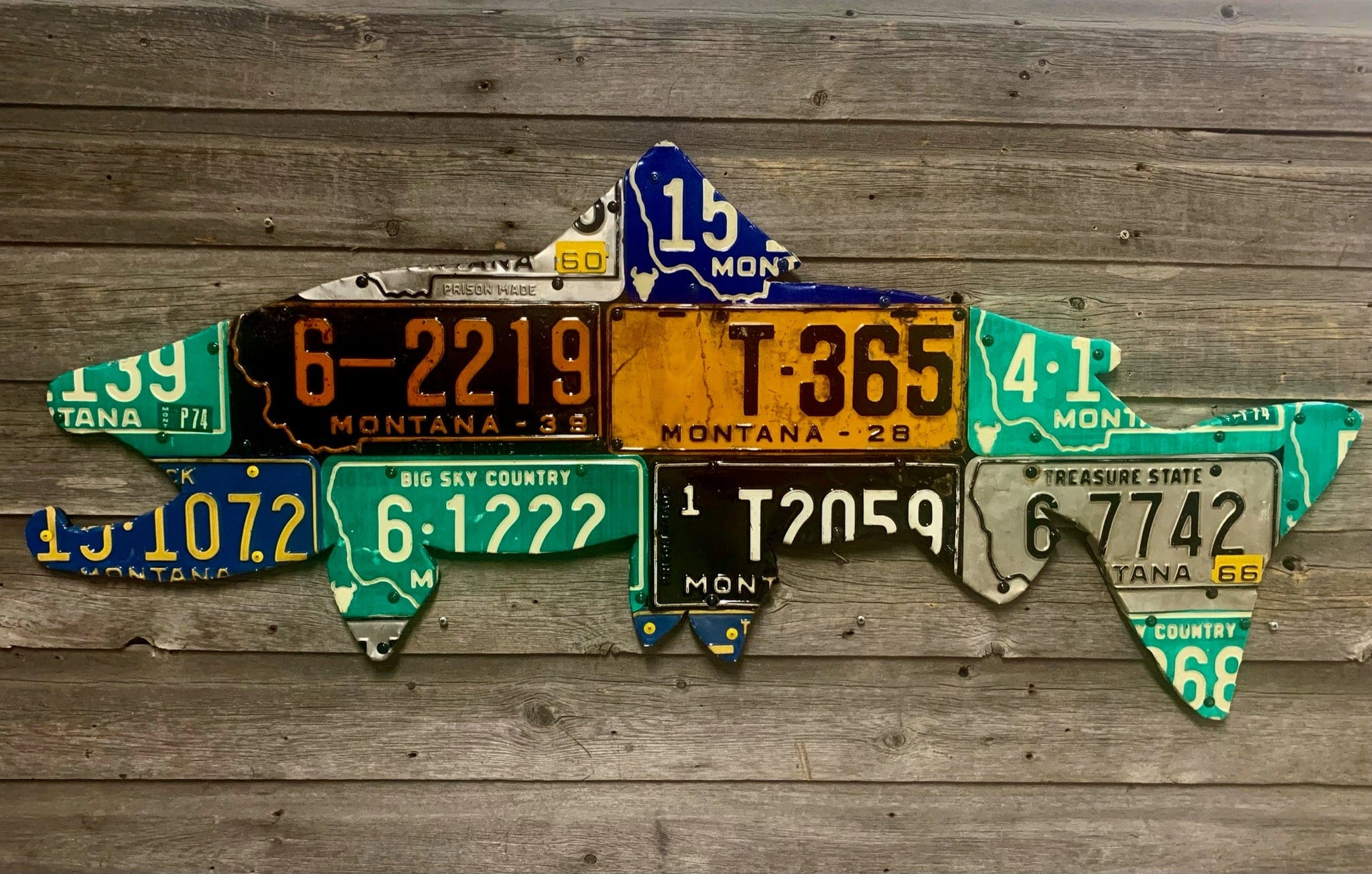 Montana Brown Trout 50in. License Plate Artwork - Image 1