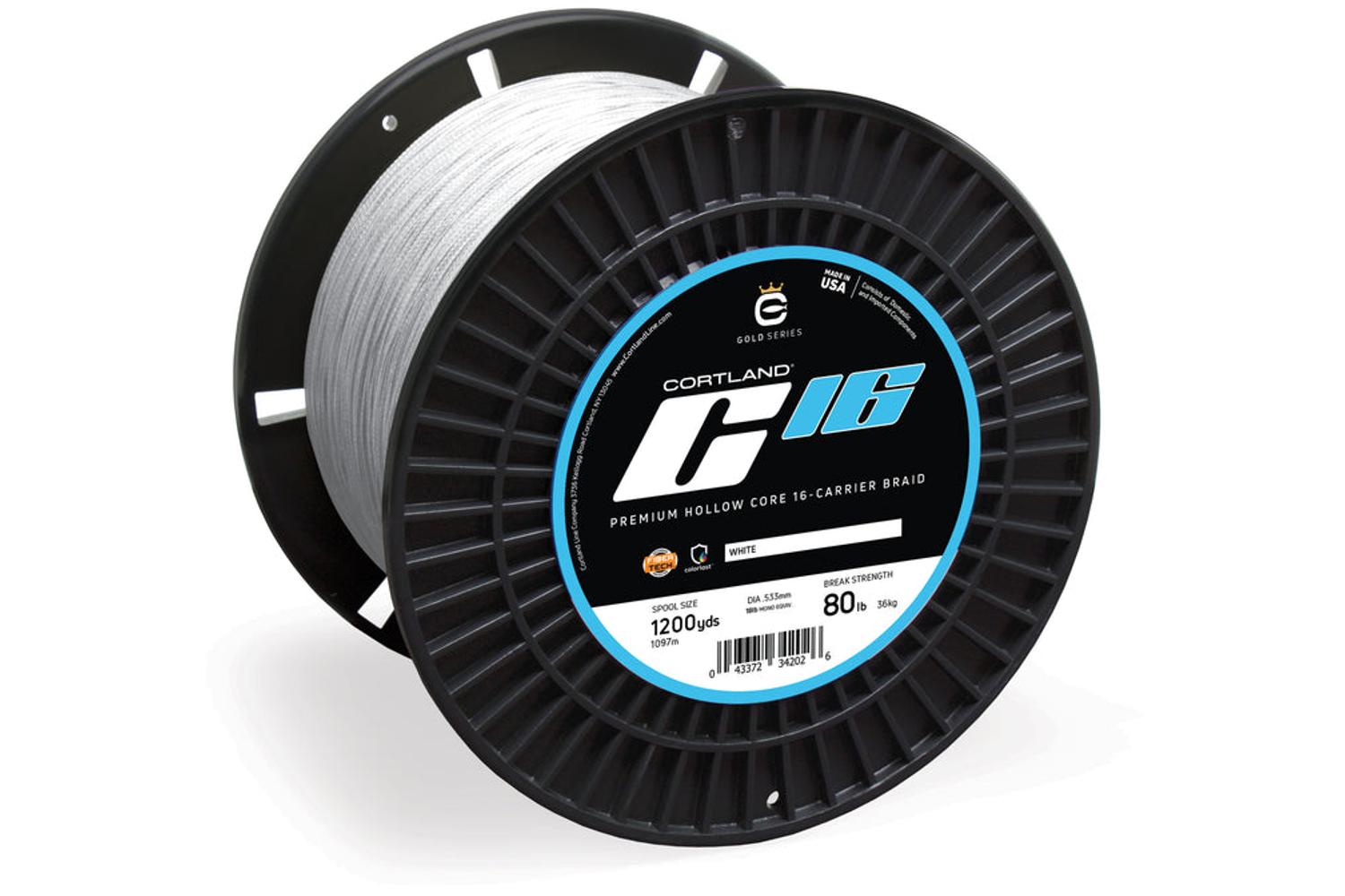 Cortland C-16 - 40lb White Fly Line Backing (Rig Only)