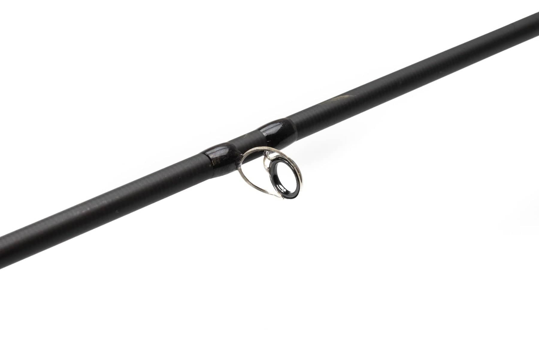 Cortland Competition MkII nymph fly rod, matte black graphite blank, glossy black wraps and silver guide with ceramic ring