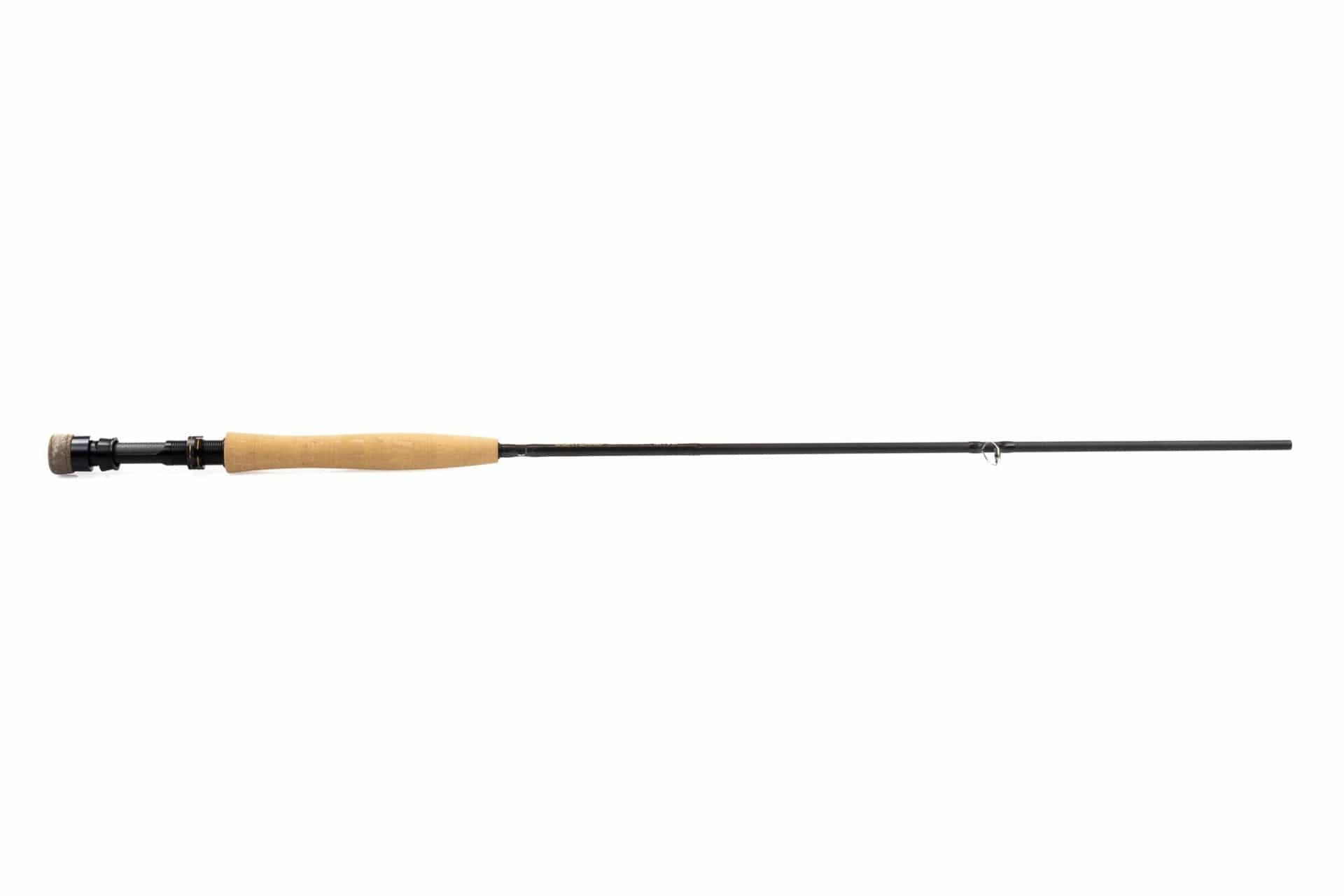 Cortland Competition MkII nymph fly rod with cork handle and black graphite blank, slim two-piece design for nymph fishing