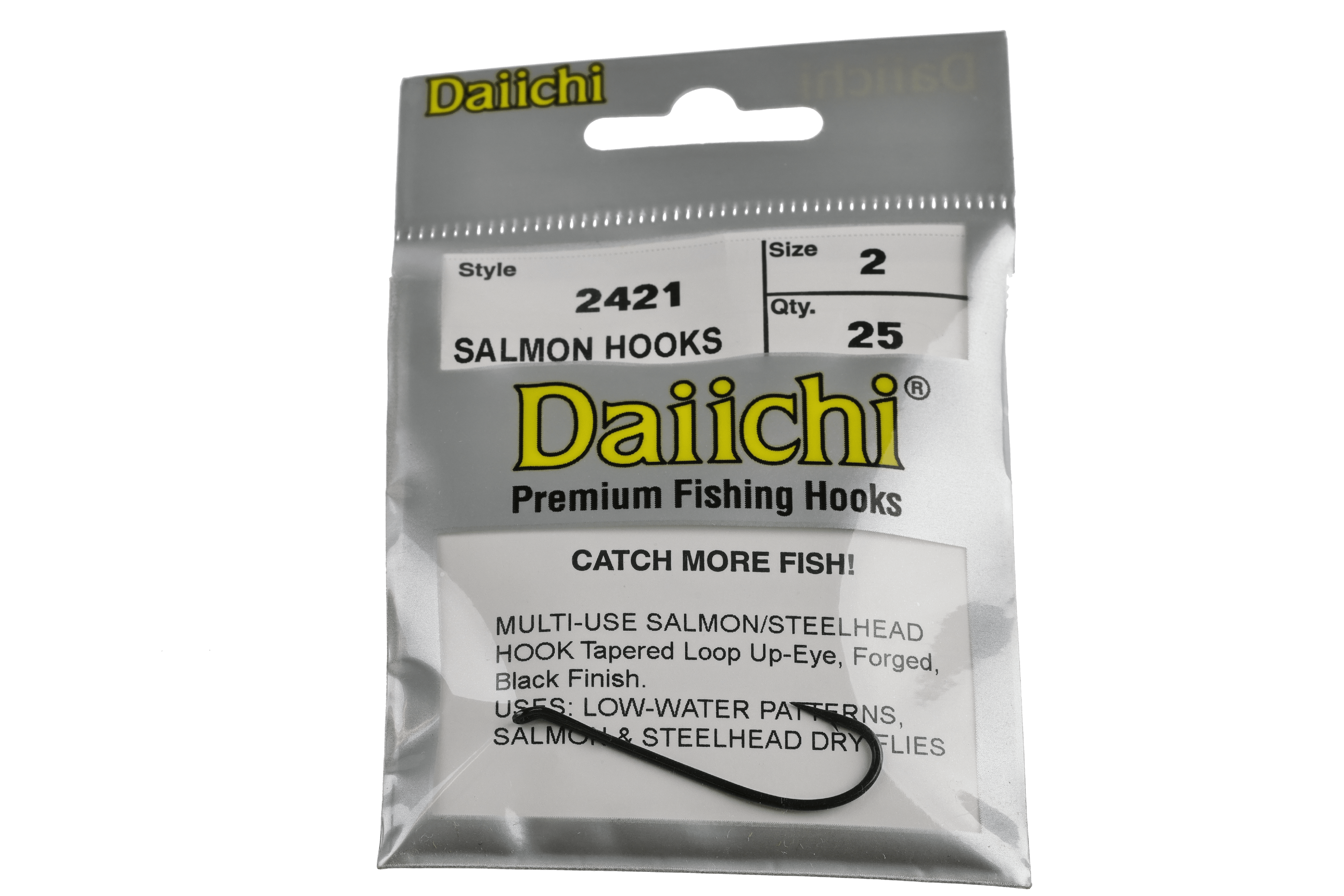 Daiichi 2421 Low Water Salmon Hooks - Size  - Black - 12 Pack