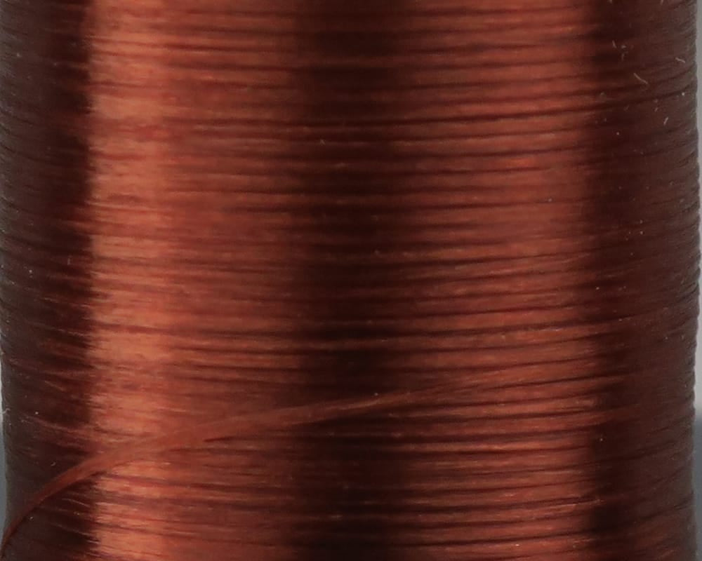 Danville copper-brown flat waxed thread spool, glossy 210 denier nylon strands for fly tying
