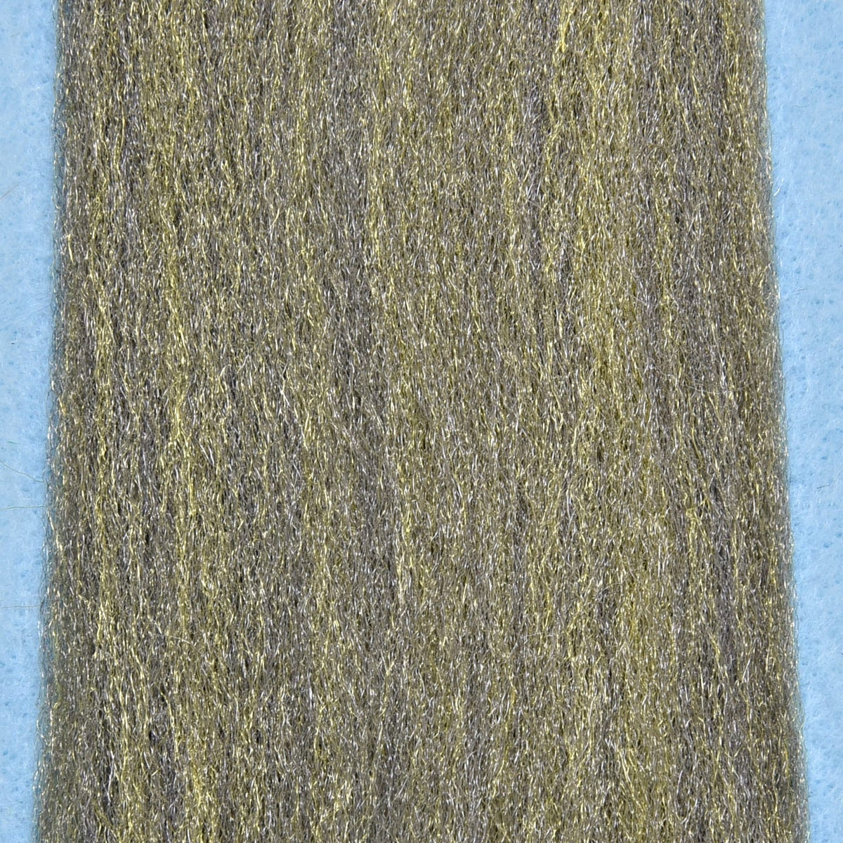 Enrico Puglisi 3D Fibers olive-gray synthetic fly tying fibers with fine metallic sheen, densely packed hair-like strands