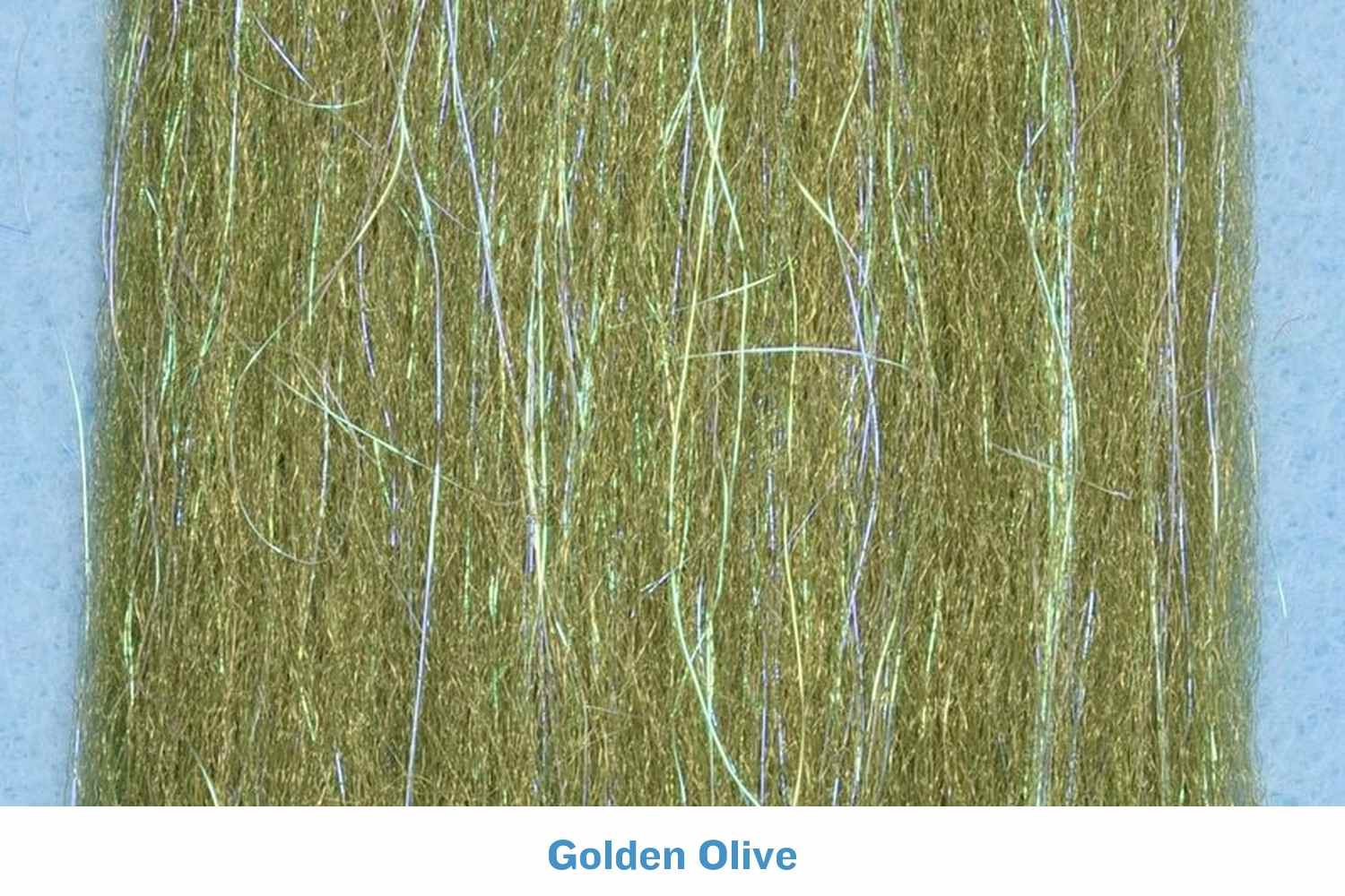 Golden olive Enrico Puglisi 3D Sculpt-A-Fly synthetic fly tying fibers, fine olive-gold strands with iridescent flash