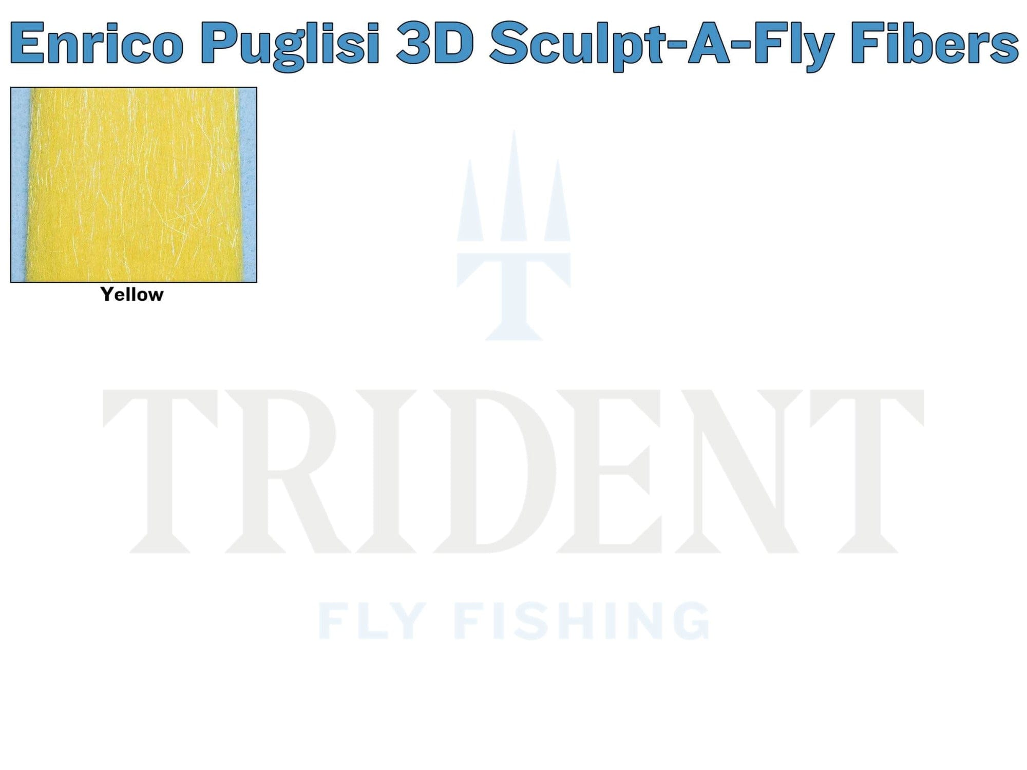 Enrico Puglisi 3D Sculpt-A-Fly yellow synthetic fibers with fine iridescent strands for fly tying