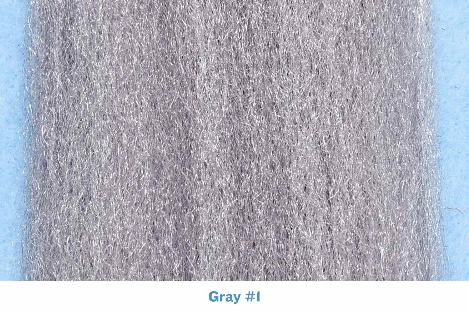 Gray Enrico Puglisi 3D silky fibers, fine shimmering synthetic strands for fly tying with soft wispy texture