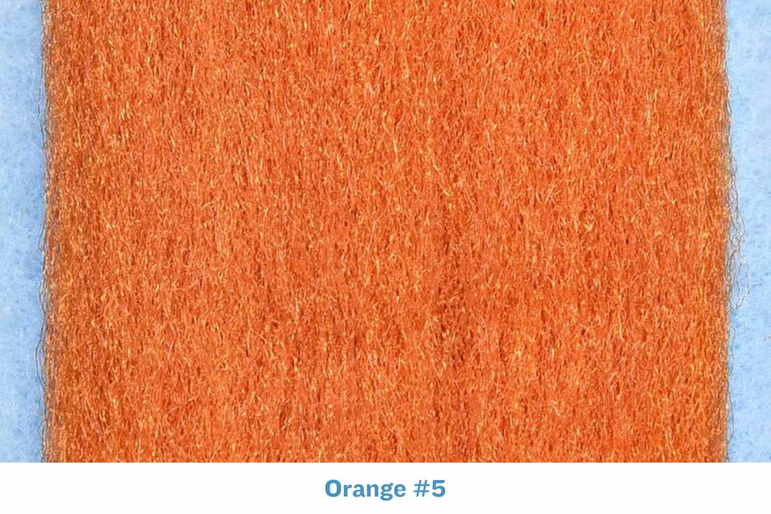 Orange 3D silky fibers for fly tying, Enrico Puglisi dense fine synthetic strands with subtle sheen