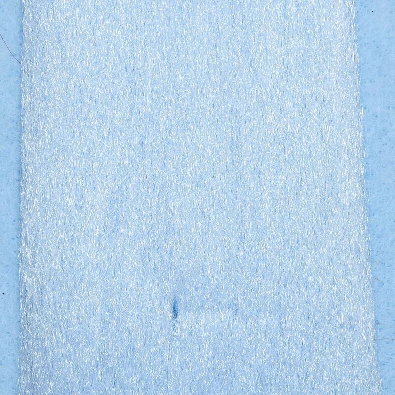Light blue Enrico Puglisi EP Fibers sheet with fine pearlescent synthetic strands for fly tying