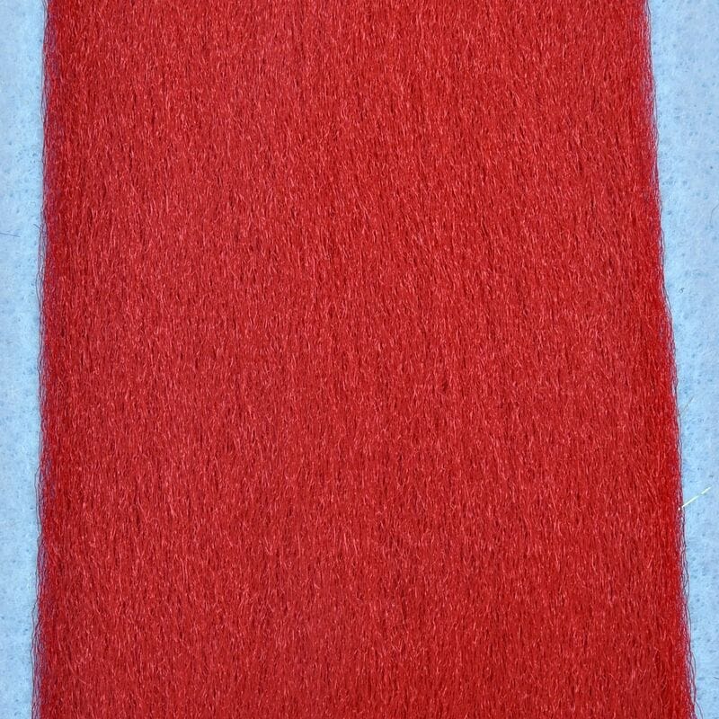 Red Enrico Puglisi EP Fibers fly-tying synthetic fiber strip with dense, glossy hair-like texture