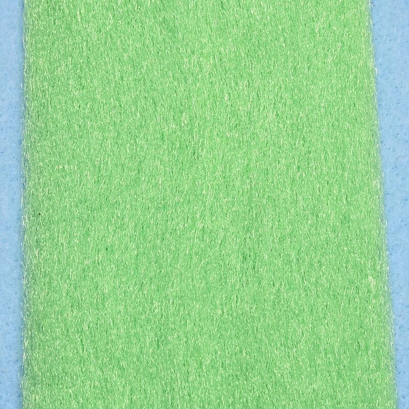 Enrico Puglisi EP Fibers pale chartreuse synthetic fly tying fibers rectangular swatch with subtle iridescent sheen