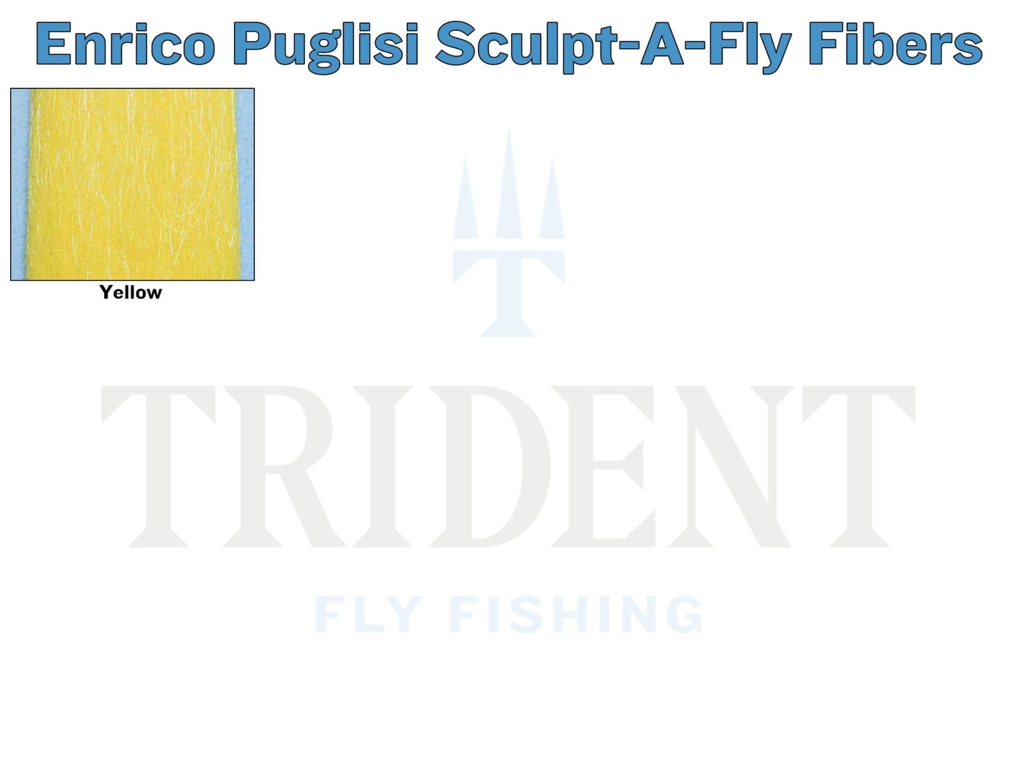 Enrico Puglisi yellow Sculpt-A-Fly synthetic fibers square with fine white flash strands for fly tying