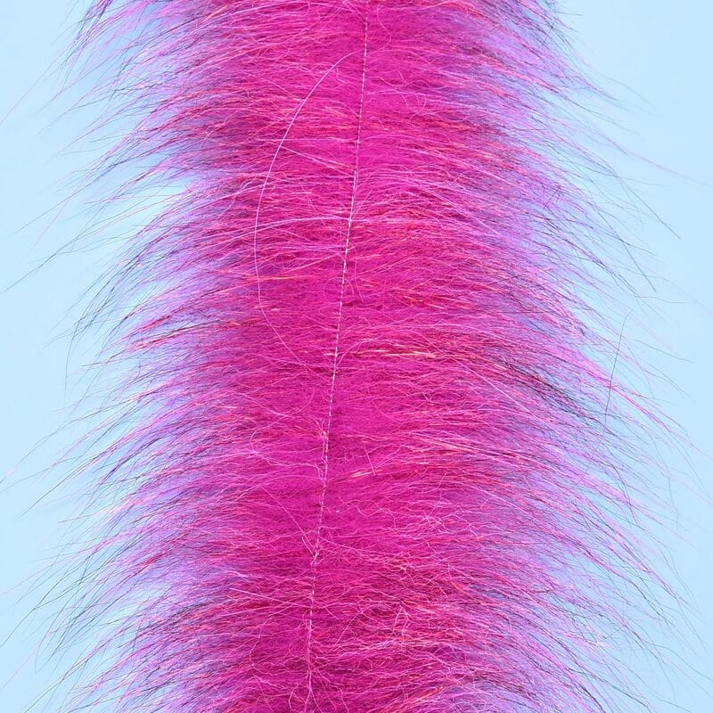 Enrico Puglisi Senyo Chromatic brush, bright magenta synthetic fluffy fibers with iridescent strands for fly tying