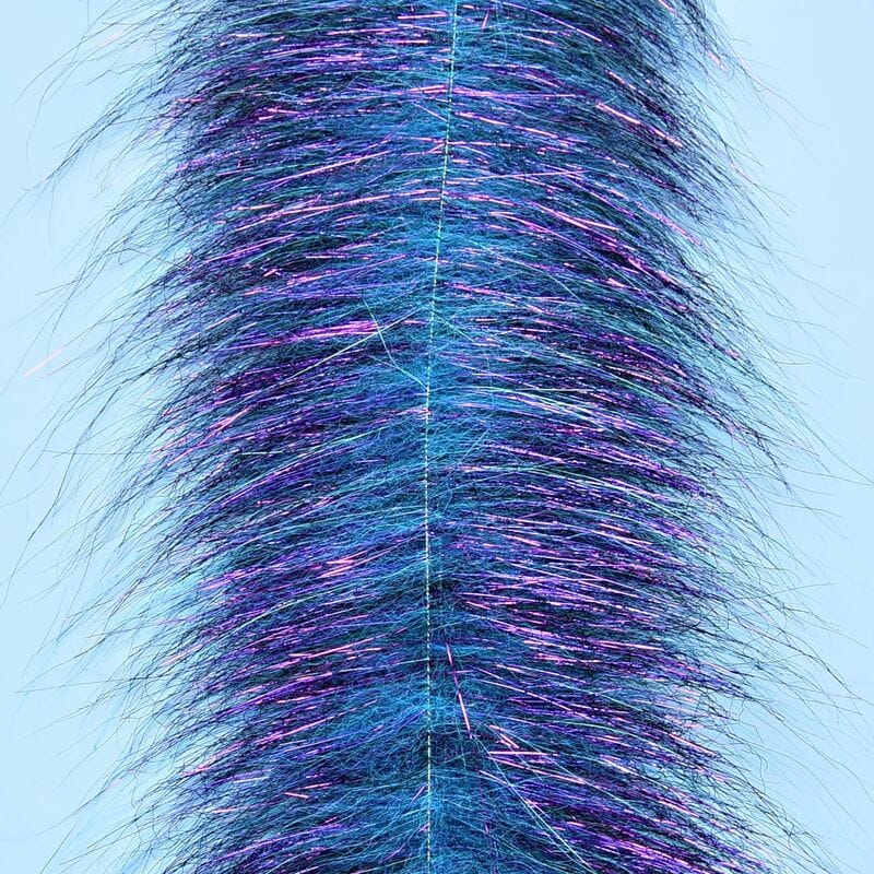 Enrico Puglisi Senyo Chromatic brush with iridescent blue and purple synthetic fibers and metallic flash for fly tying