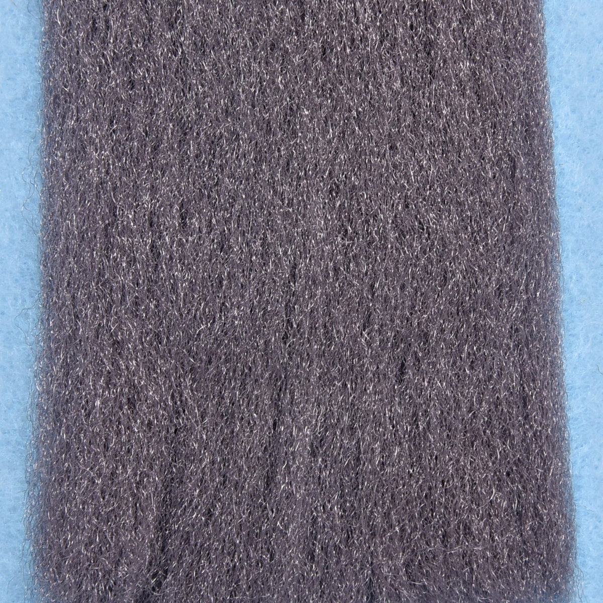 Charcoal gray Enrico Puglisi silky fibers for fly tying, long fine synthetic strands with subtle silver shimmer