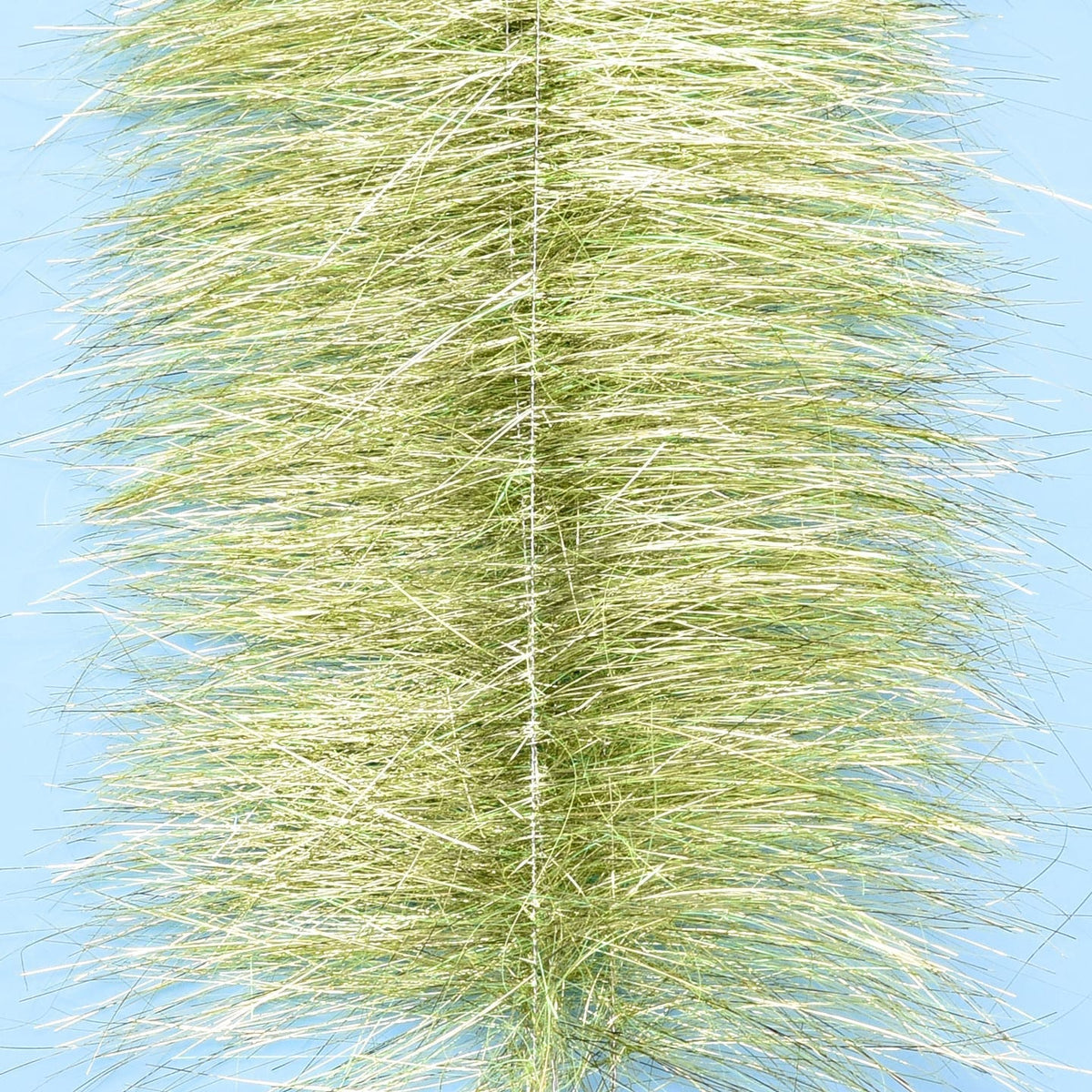Enrico Puglisi Sparkle Brush with dense chartreuse-gold iridescent synthetic fibers on wire core for fly tying