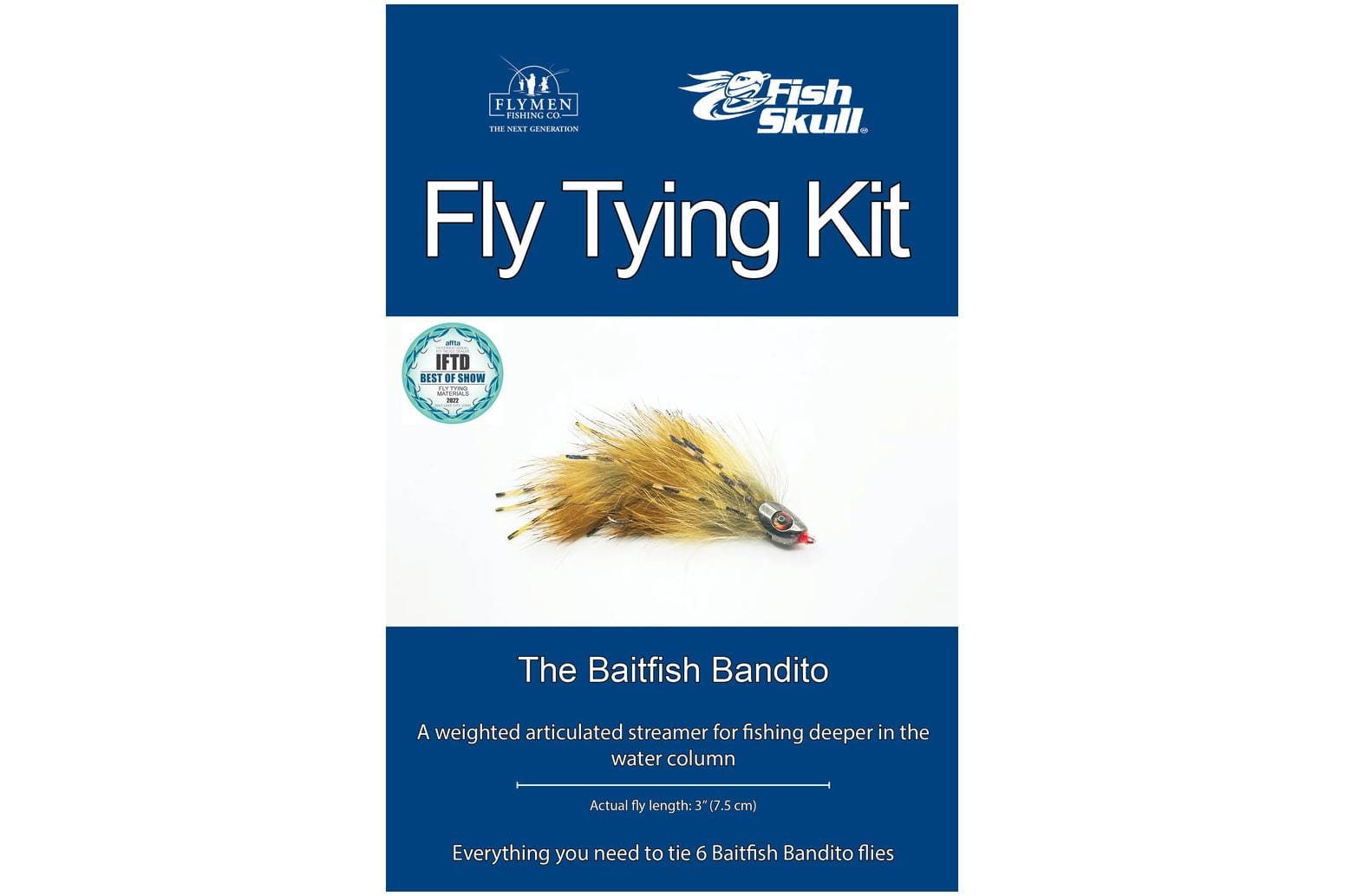 Fish-Skull Baitfish Badito Fly Tying Kit
